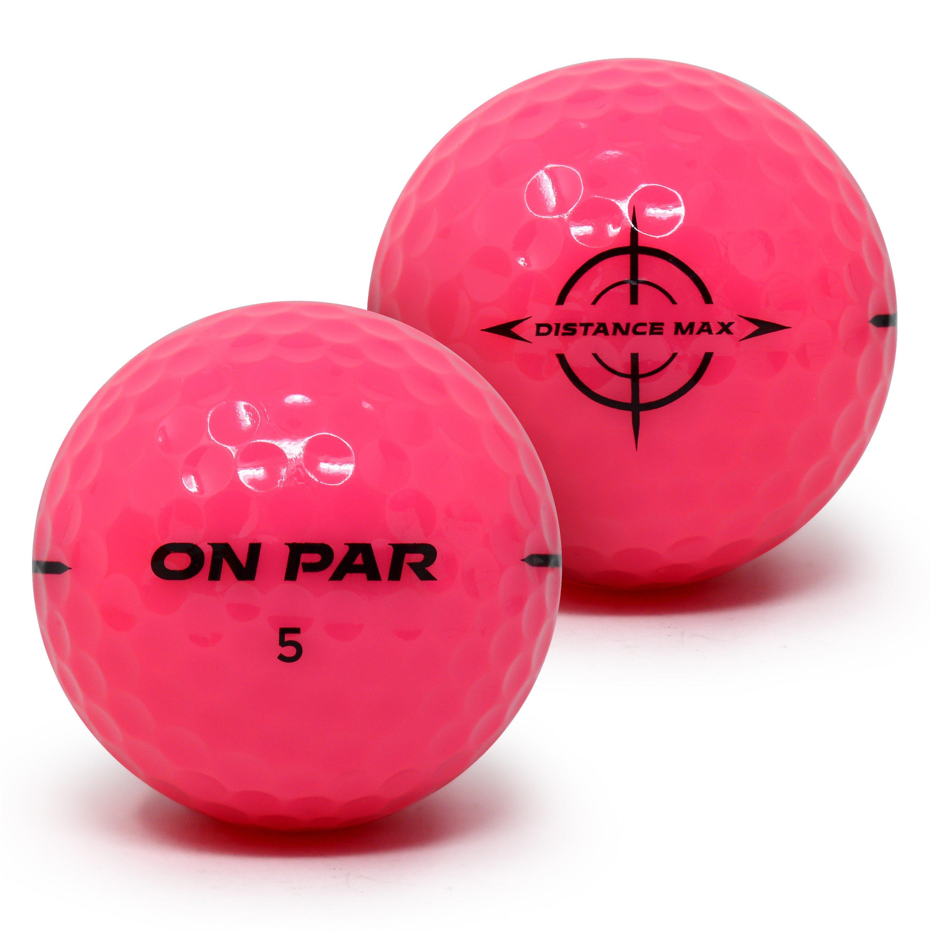 Pink - On Par - Distance Max Golf Balls 12 Pack x4 (48 Balls) - 3