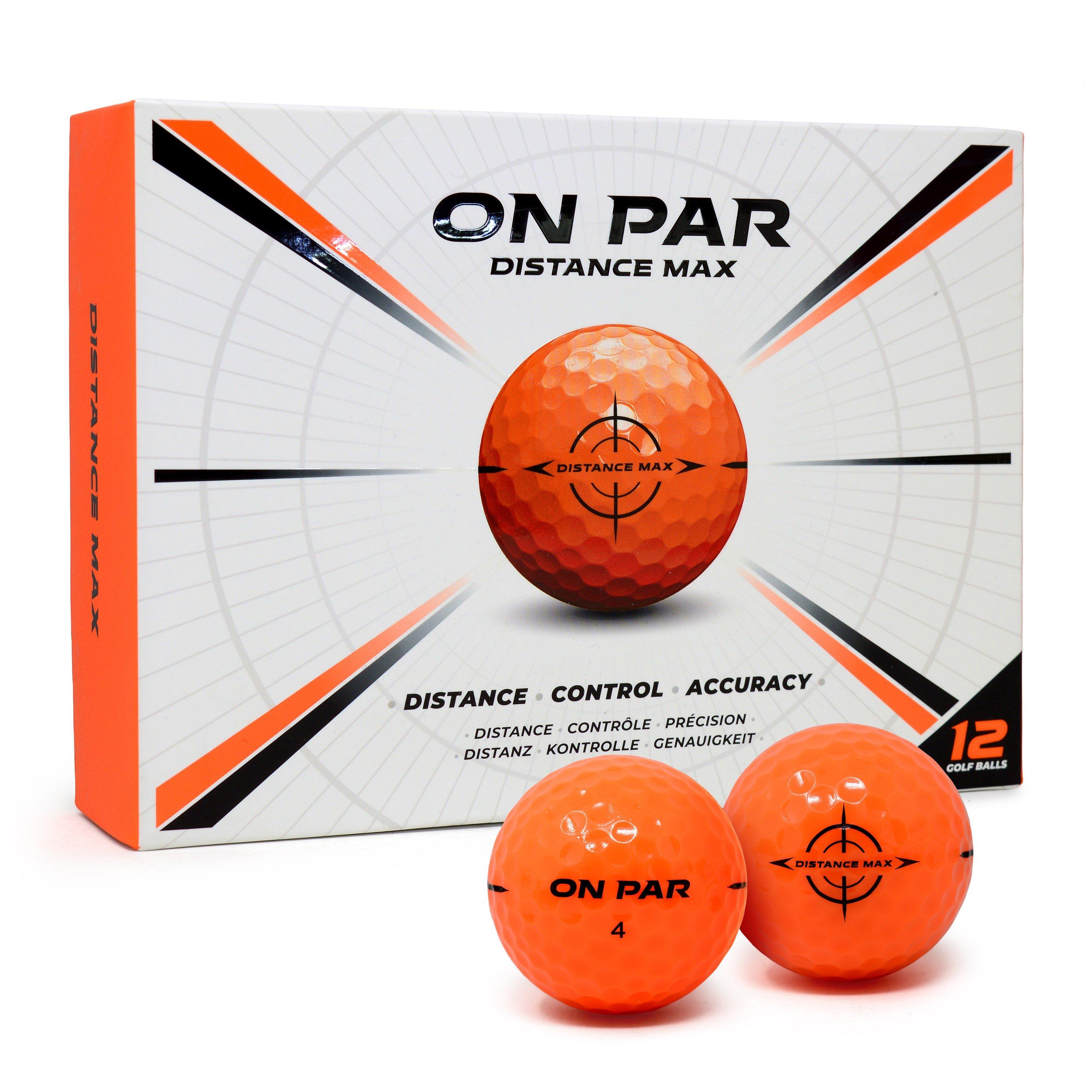Orange - On Par - Distance Max Golf Balls 12 Pack x4 (48 Balls) - 1