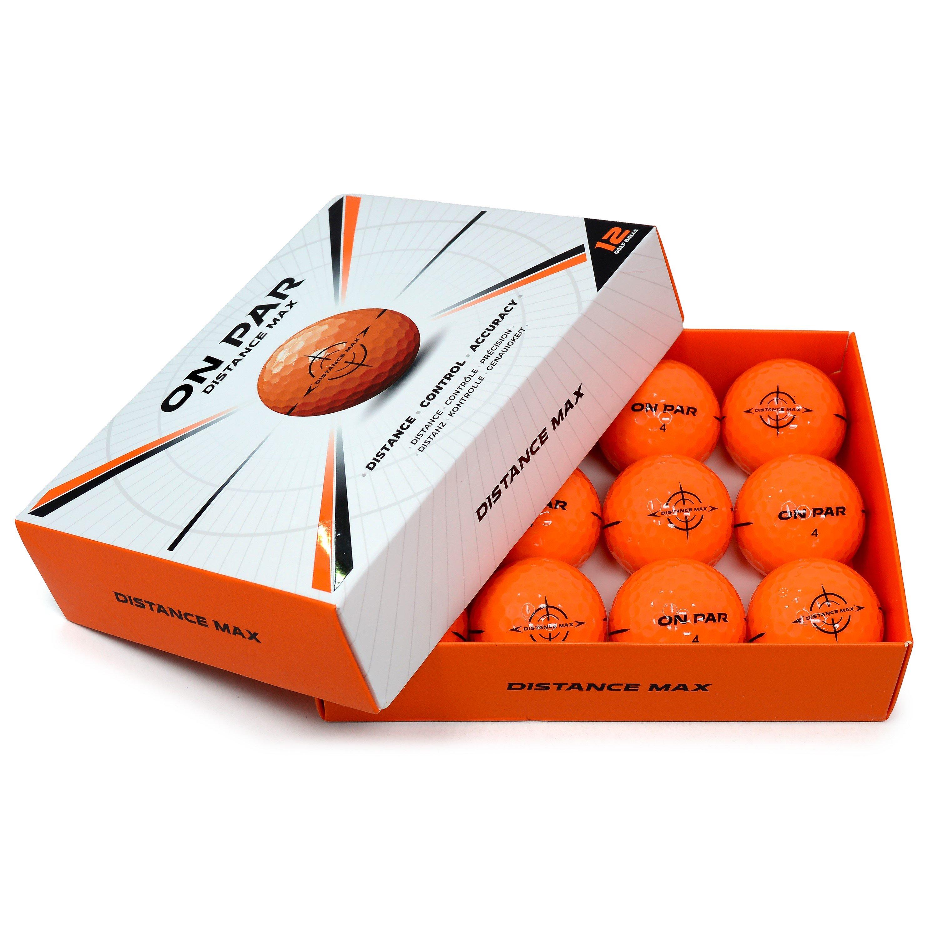 Orange - On Par - Distance Max Golf Balls 12 Pack x4 (48 Balls) - 2