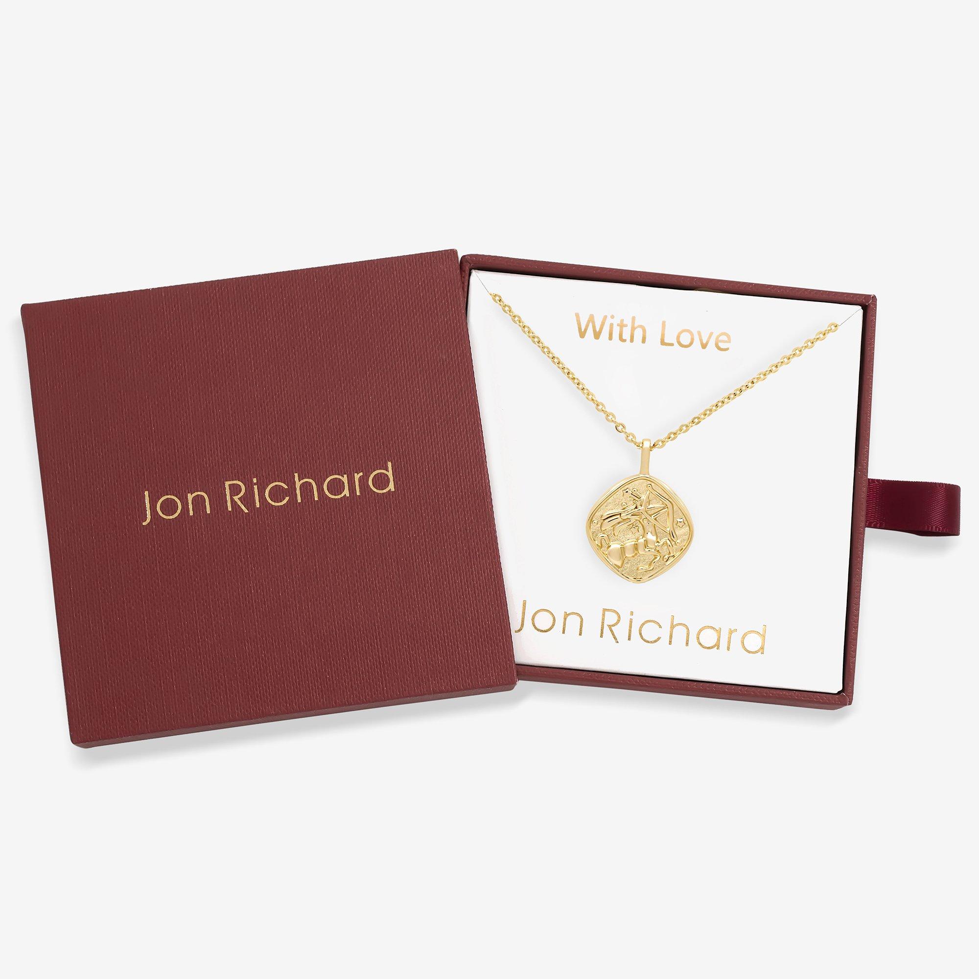 Gold - Jon Richard - Gold Molten Horoscope Necklace - Sagittarius - 1