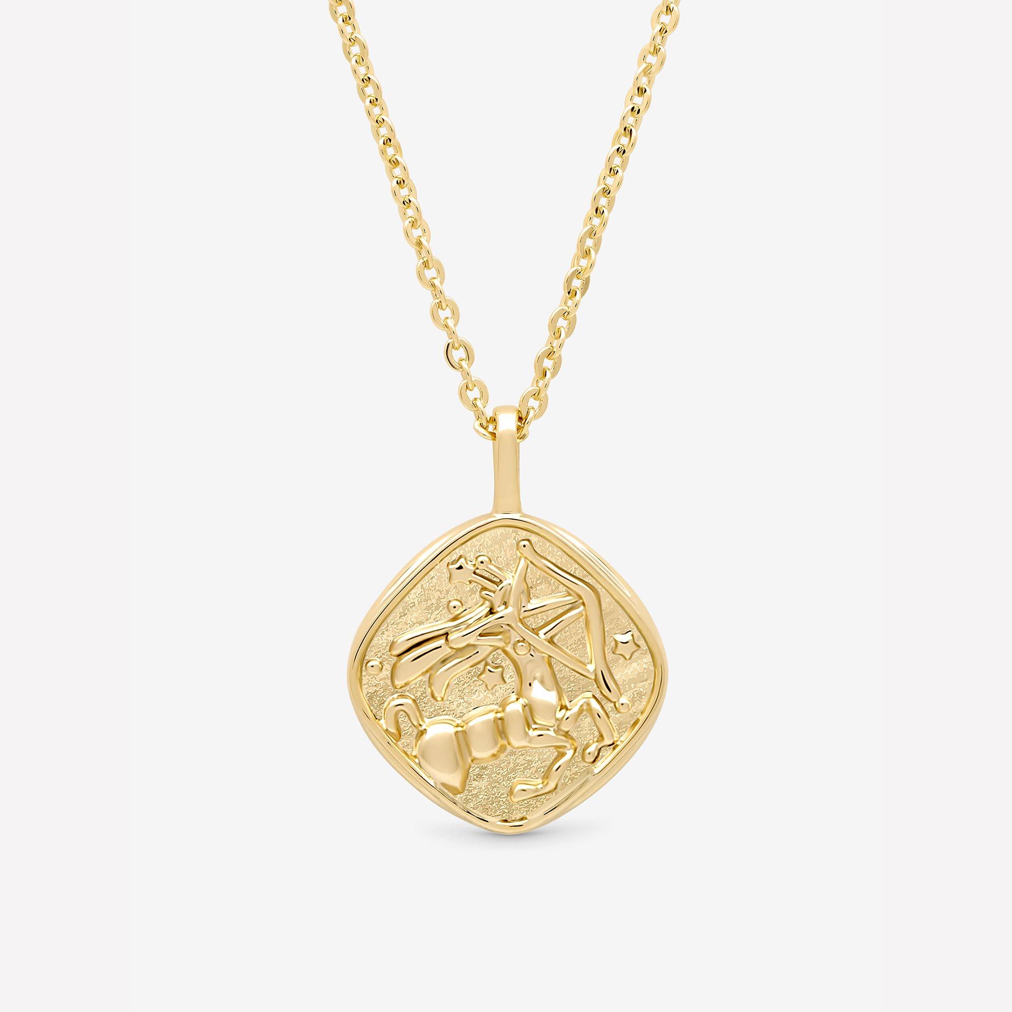Gold - Jon Richard - Gold Molten Horoscope Necklace - Sagittarius - 2