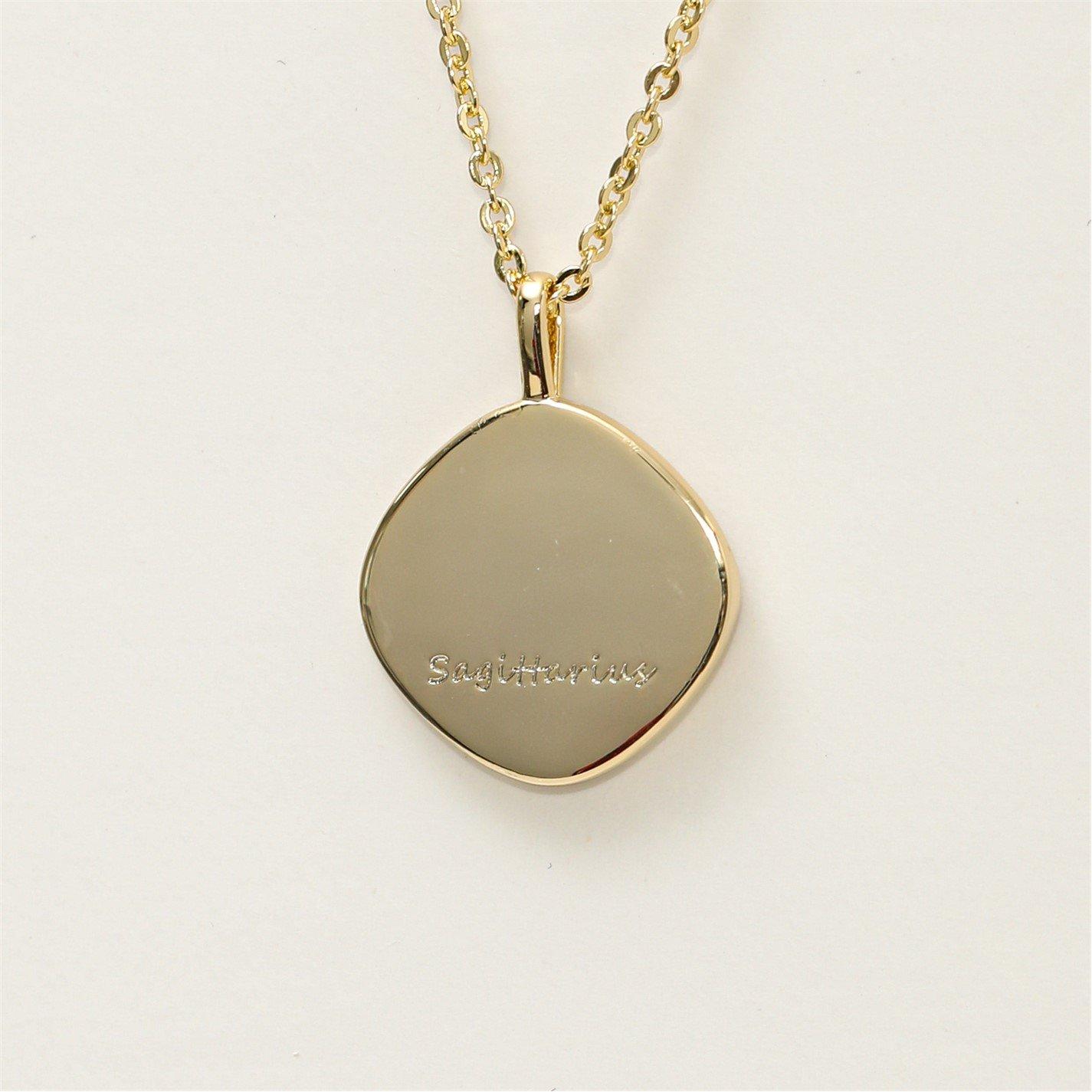 Gold - Jon Richard - Gold Molten Horoscope Necklace - Sagittarius - 4