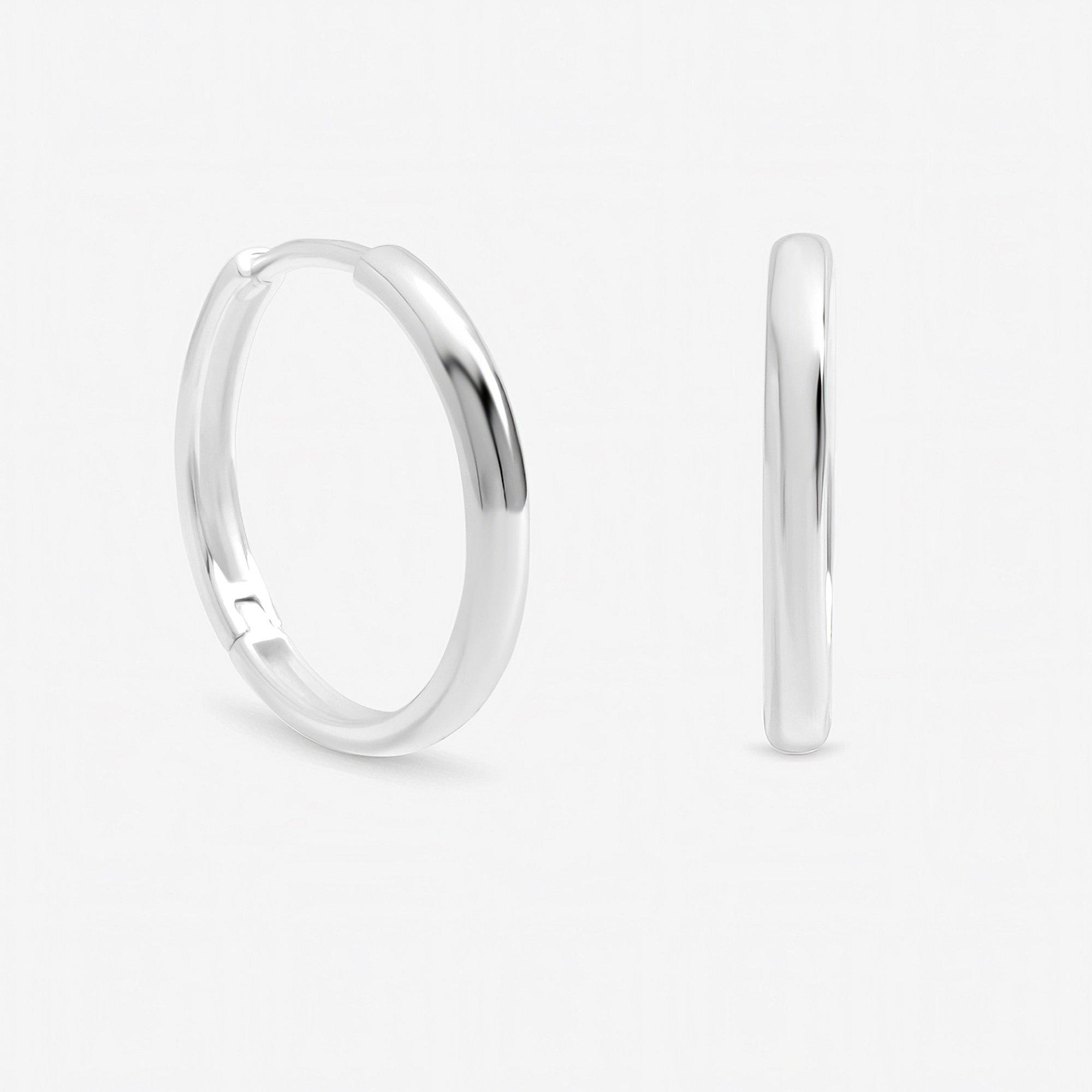 Silver - Inicio - Silver Plated Large Sleeper Hoops - Gift Pouch