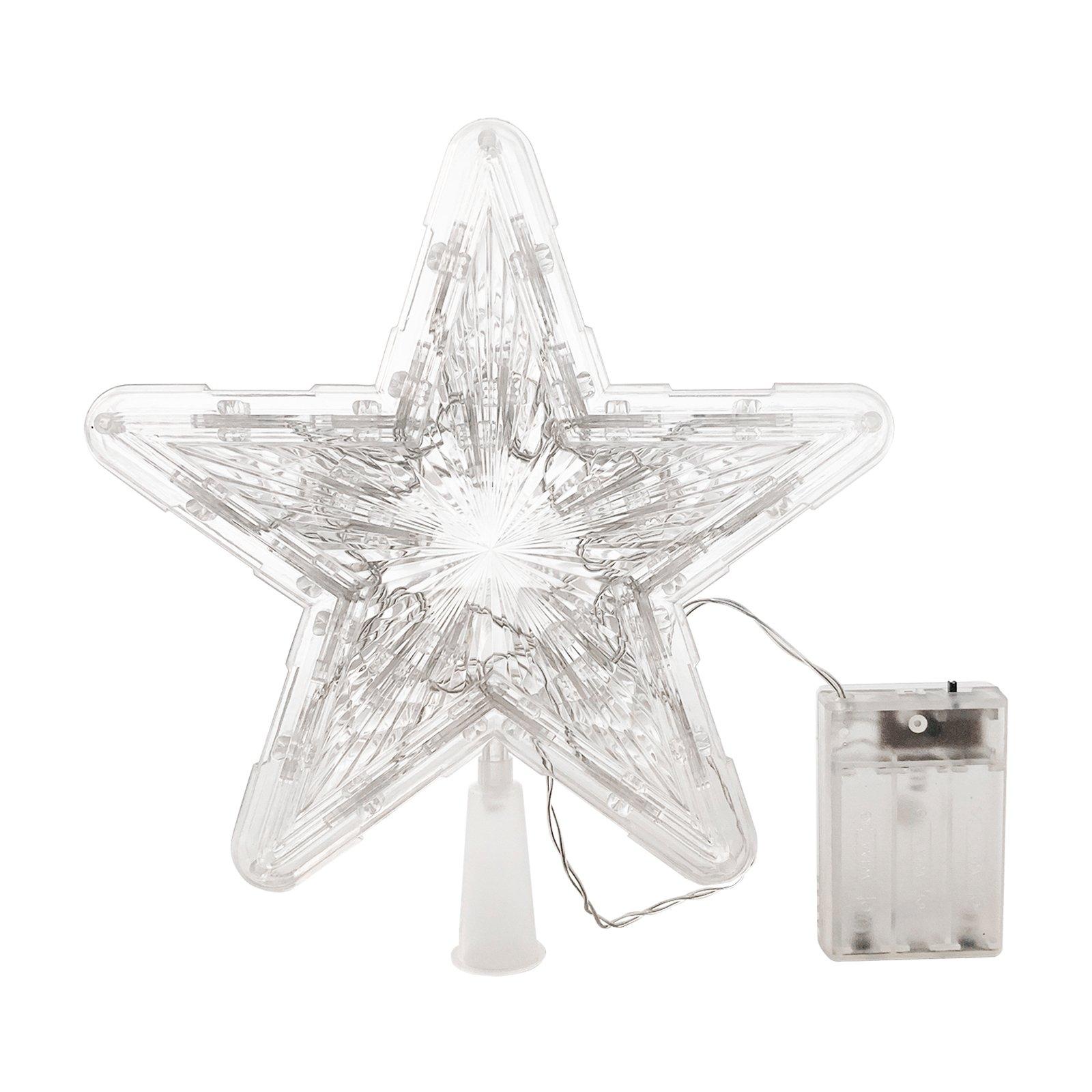 White - LIFE IDEAS - Christmas LED Star Tree Topper - 4