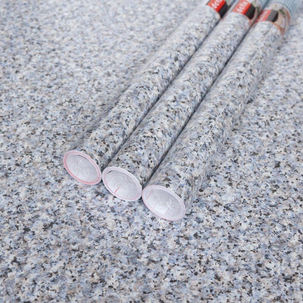 Grey - D C Fix - dc fix Granite Grey Self Adhesive Vinyl Pack 3 - 1