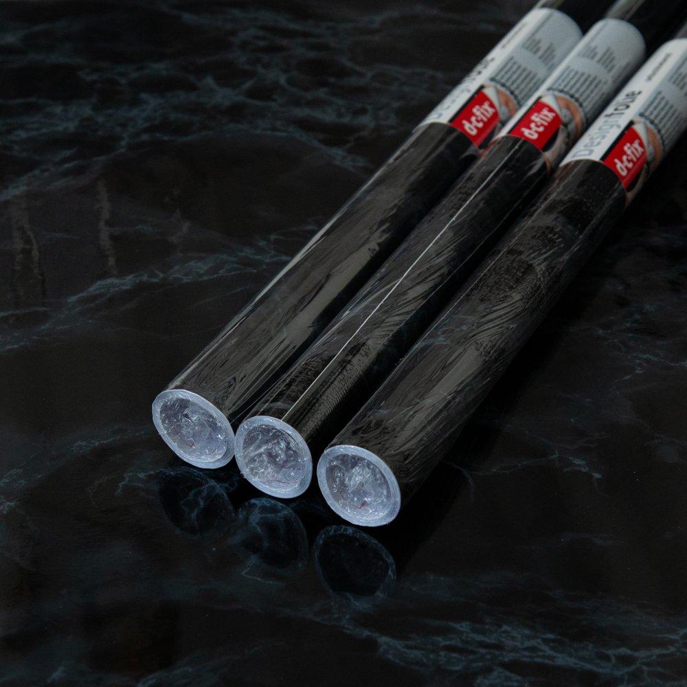 Black - D C Fix - dc fix Marble Black Self Adhesive Vinyl Pack 3 - 1