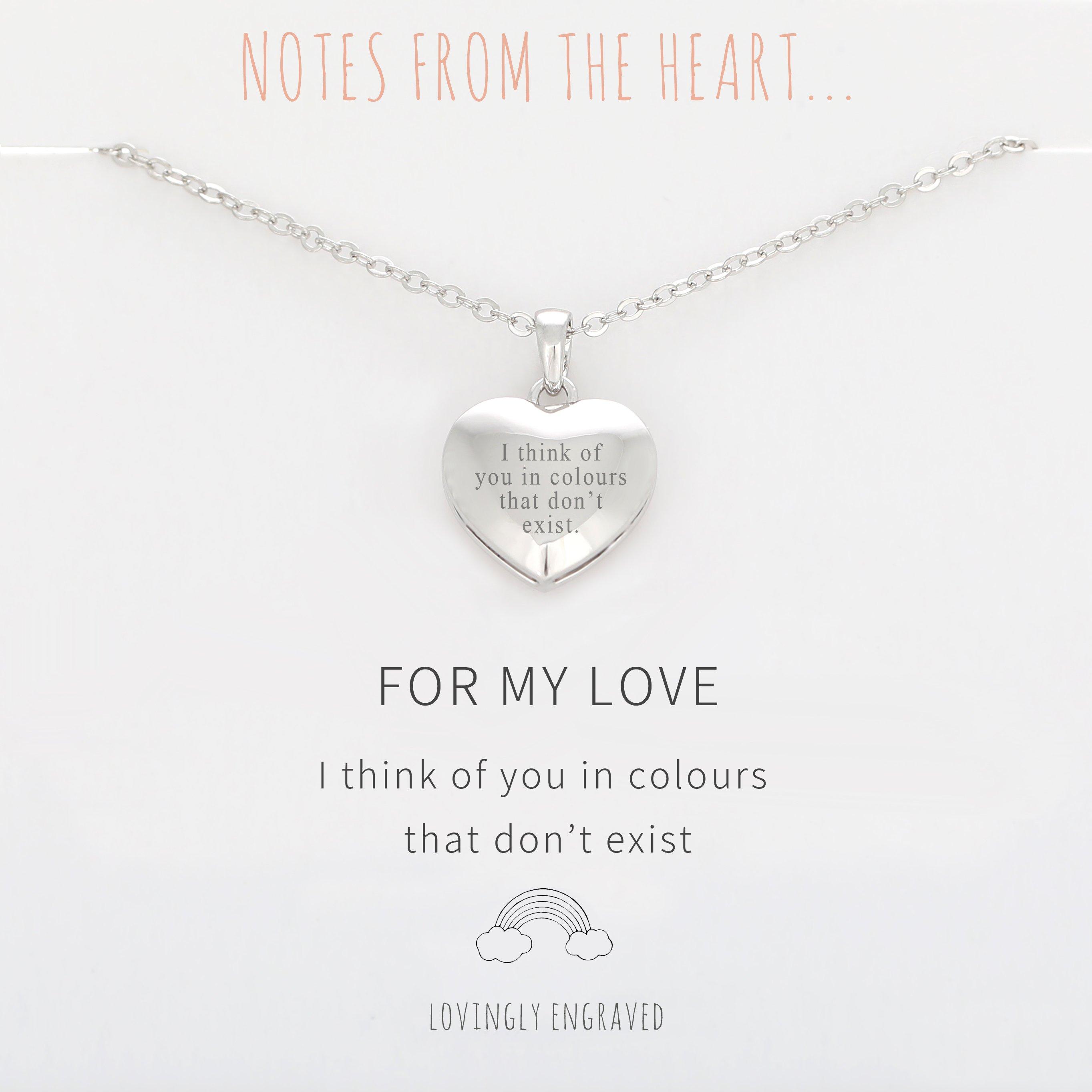 Silver - Notes From The Heart - FOR MY LOVE NFTH Pendant - 2