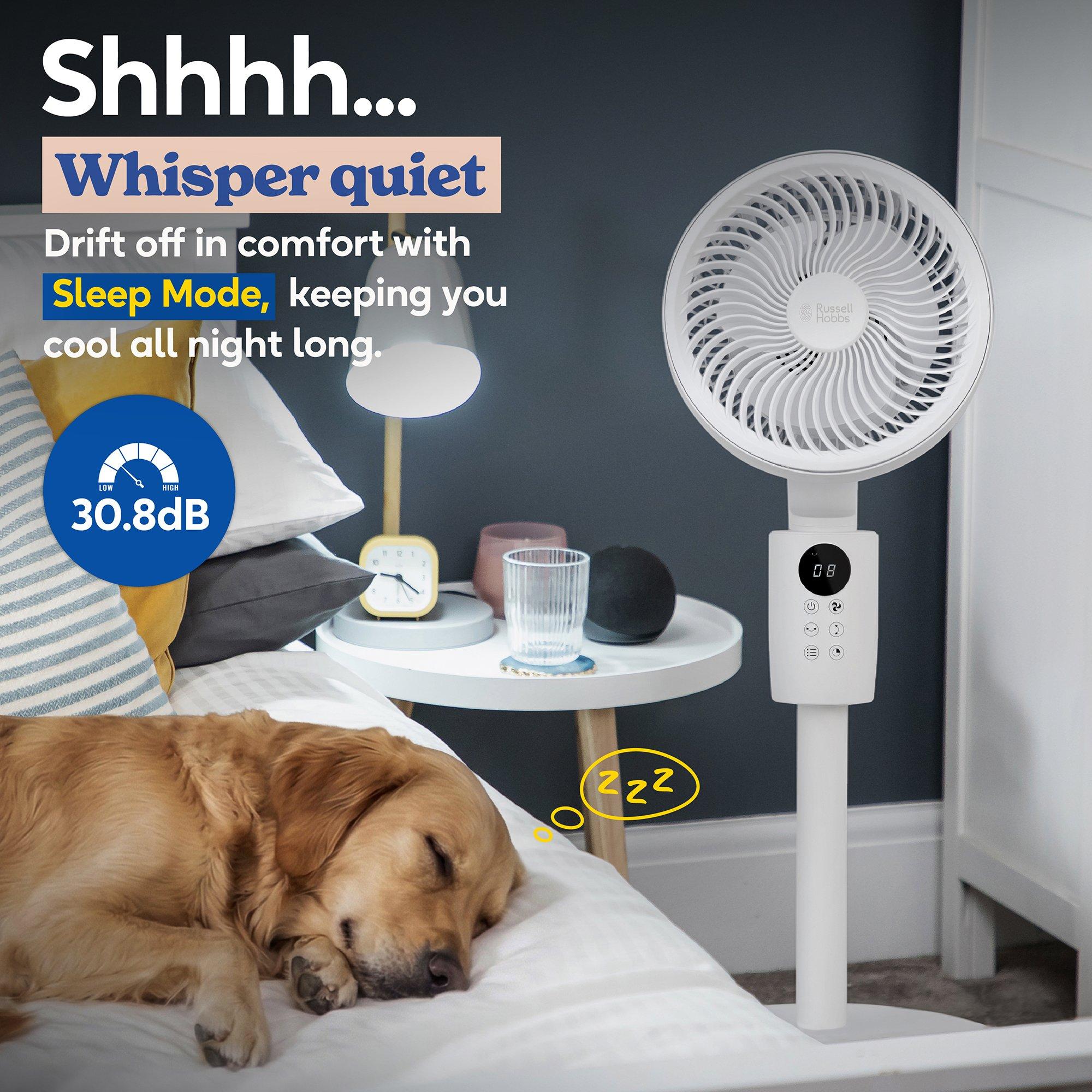 White - Russell Hobbs - RHPCF1001 3-in-1 Pedestal Circulator Fan in White - 12