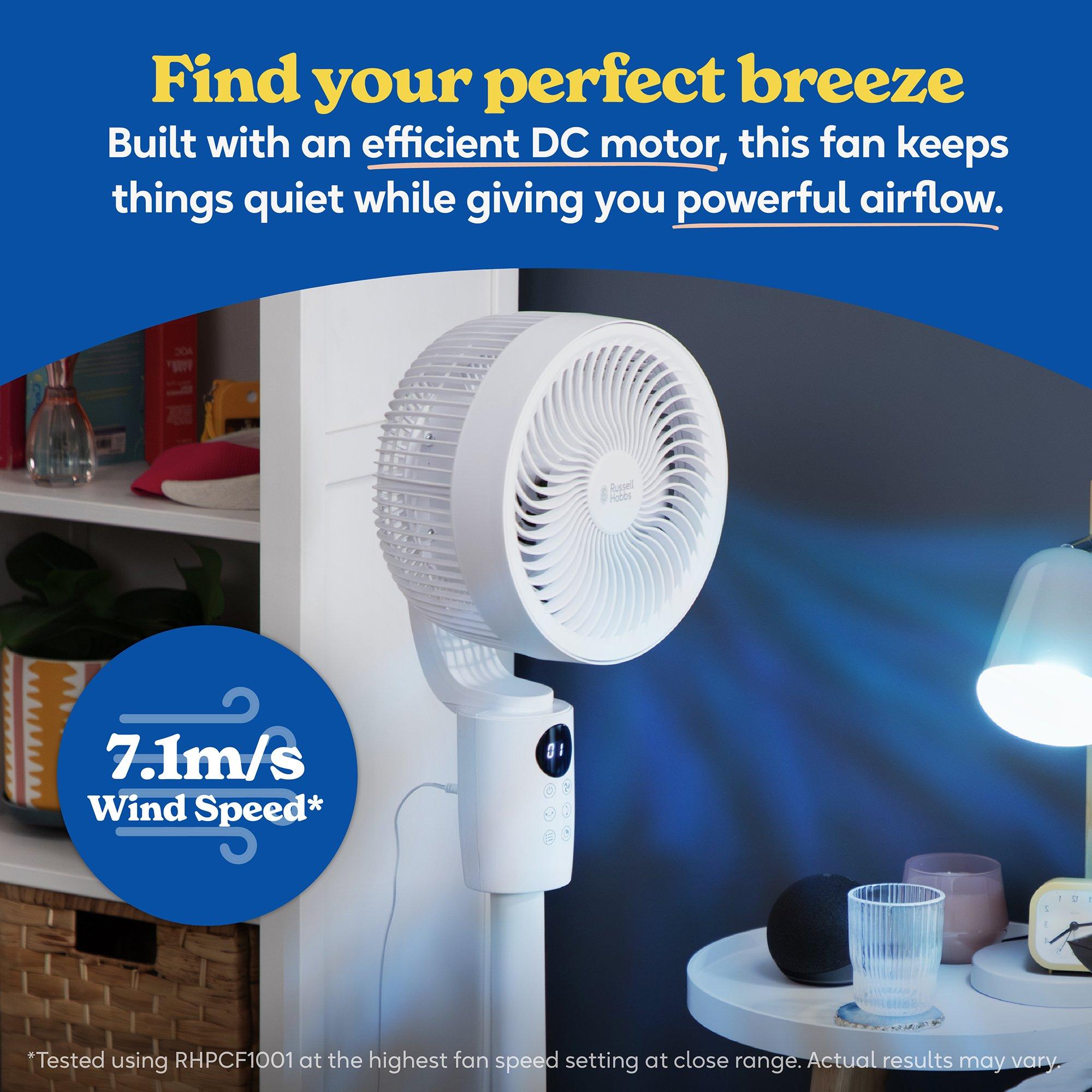 White - Russell Hobbs - RHPCF1001 3-in-1 Pedestal Circulator Fan in White - 10