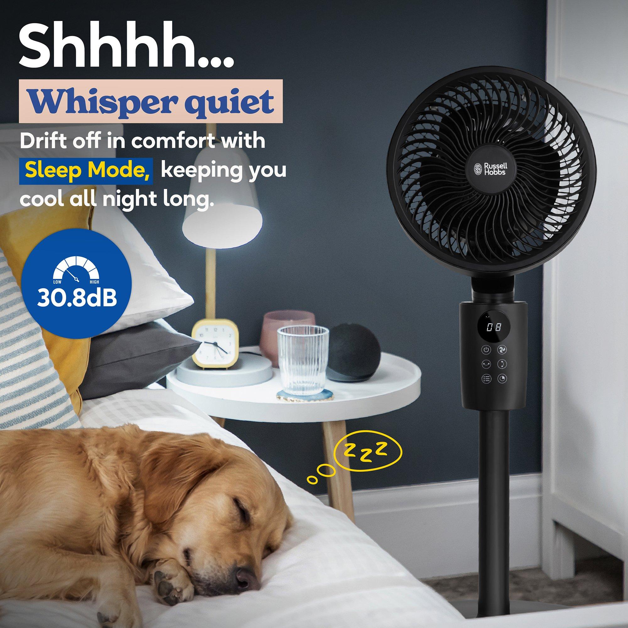 Black - Russell Hobbs - RHPCF1001B 3-in-1 Pedestal Circulator Fan in Black - 12