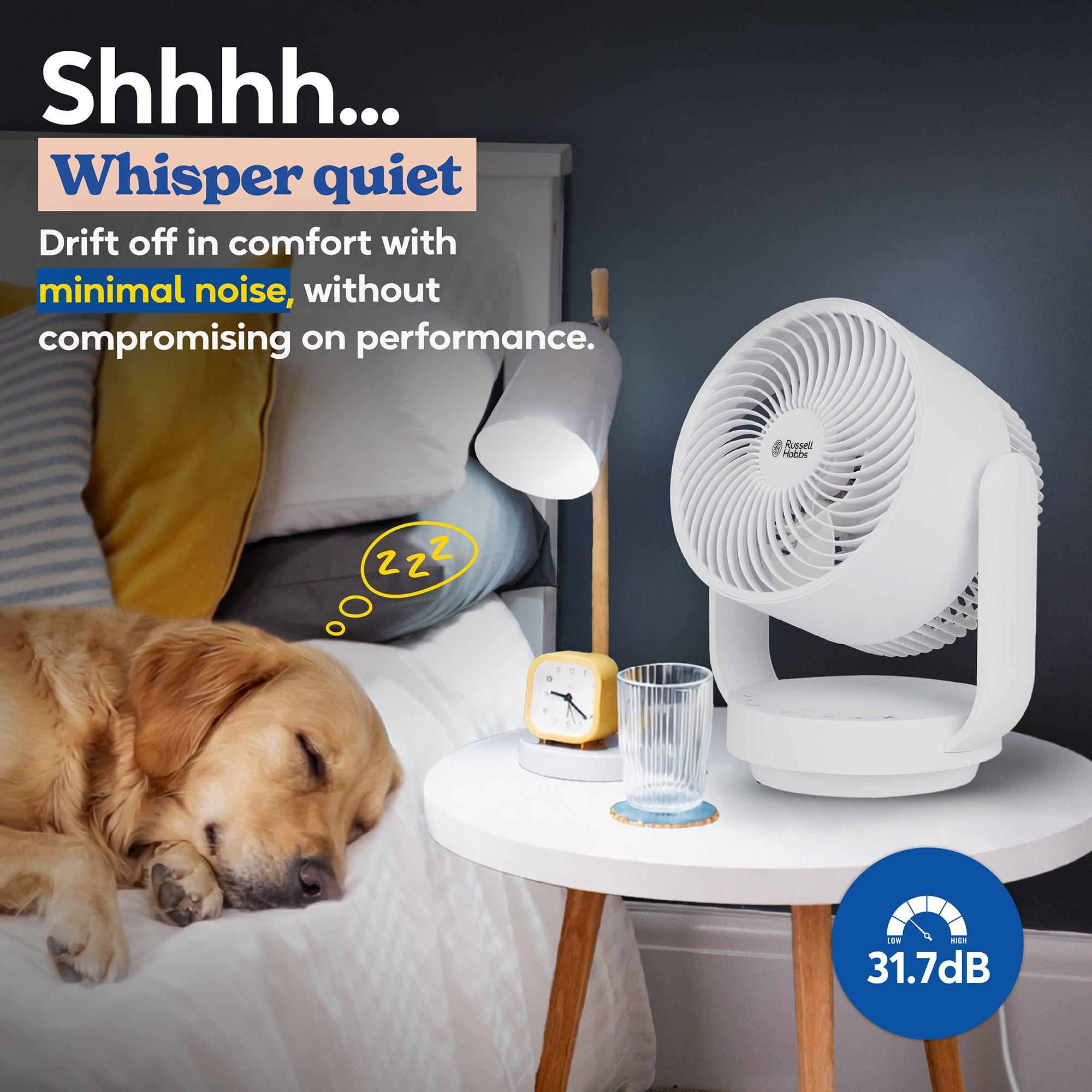 White - Russell Hobbs - RHDCF1001 9” Desktop Circulator Fan in White - 11