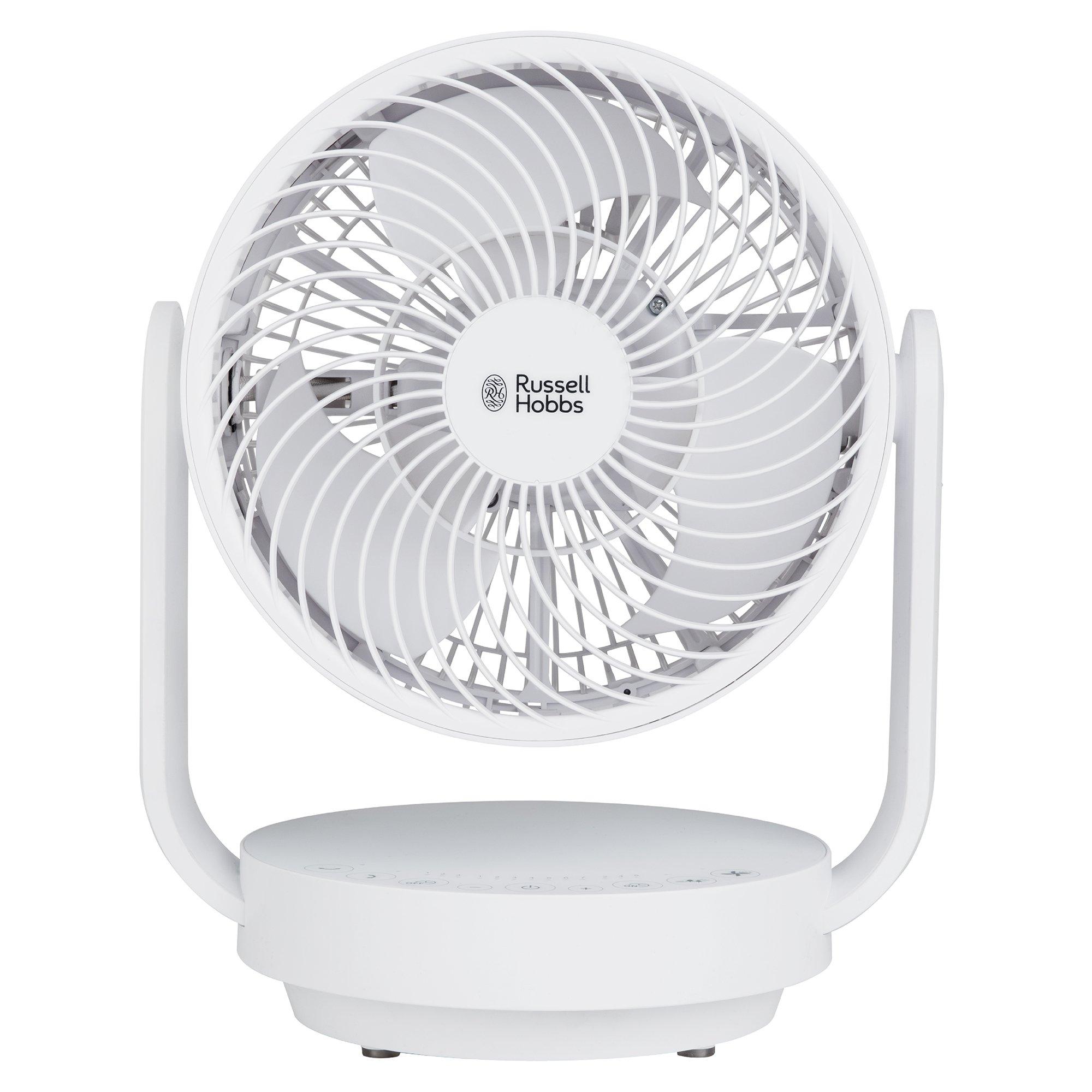 White - Russell Hobbs - RHDCF1001 9” Desktop Circulator Fan in White - 15
