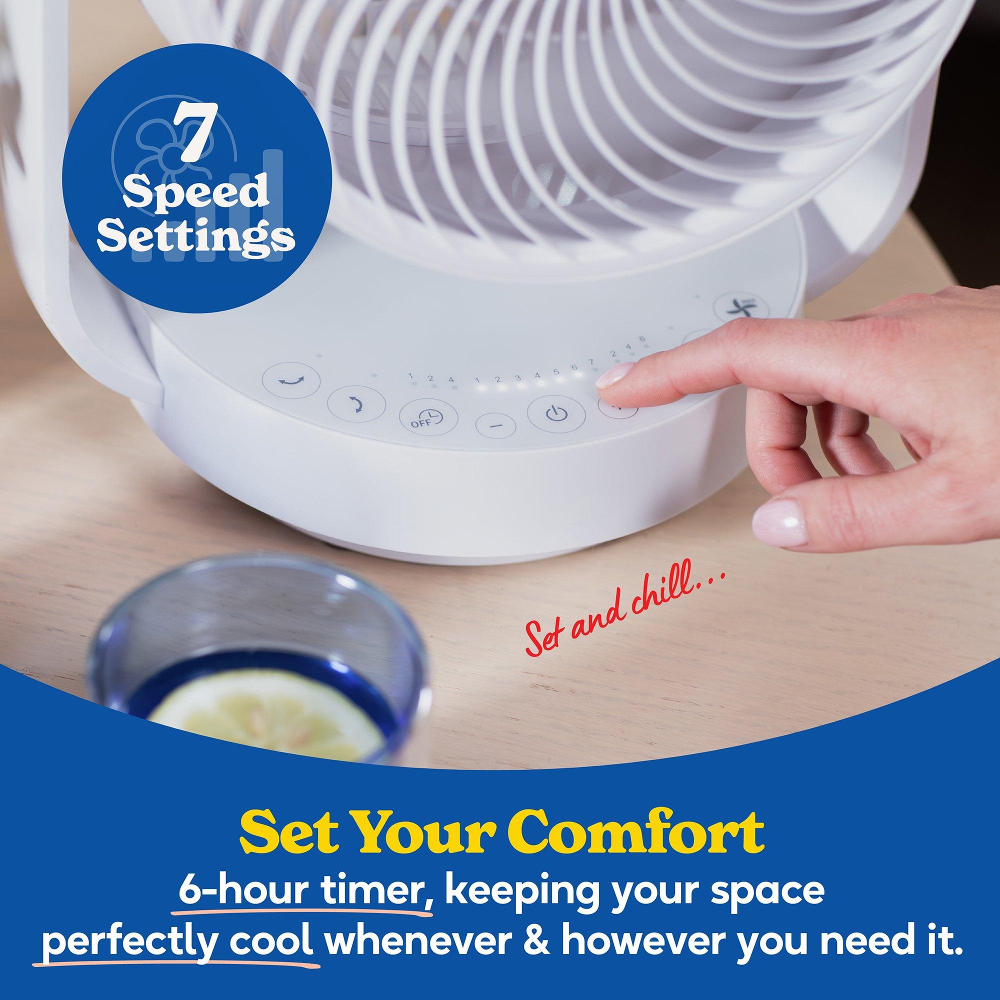 White - Russell Hobbs - RHDCF1001 9” Desktop Circulator Fan in White - 4