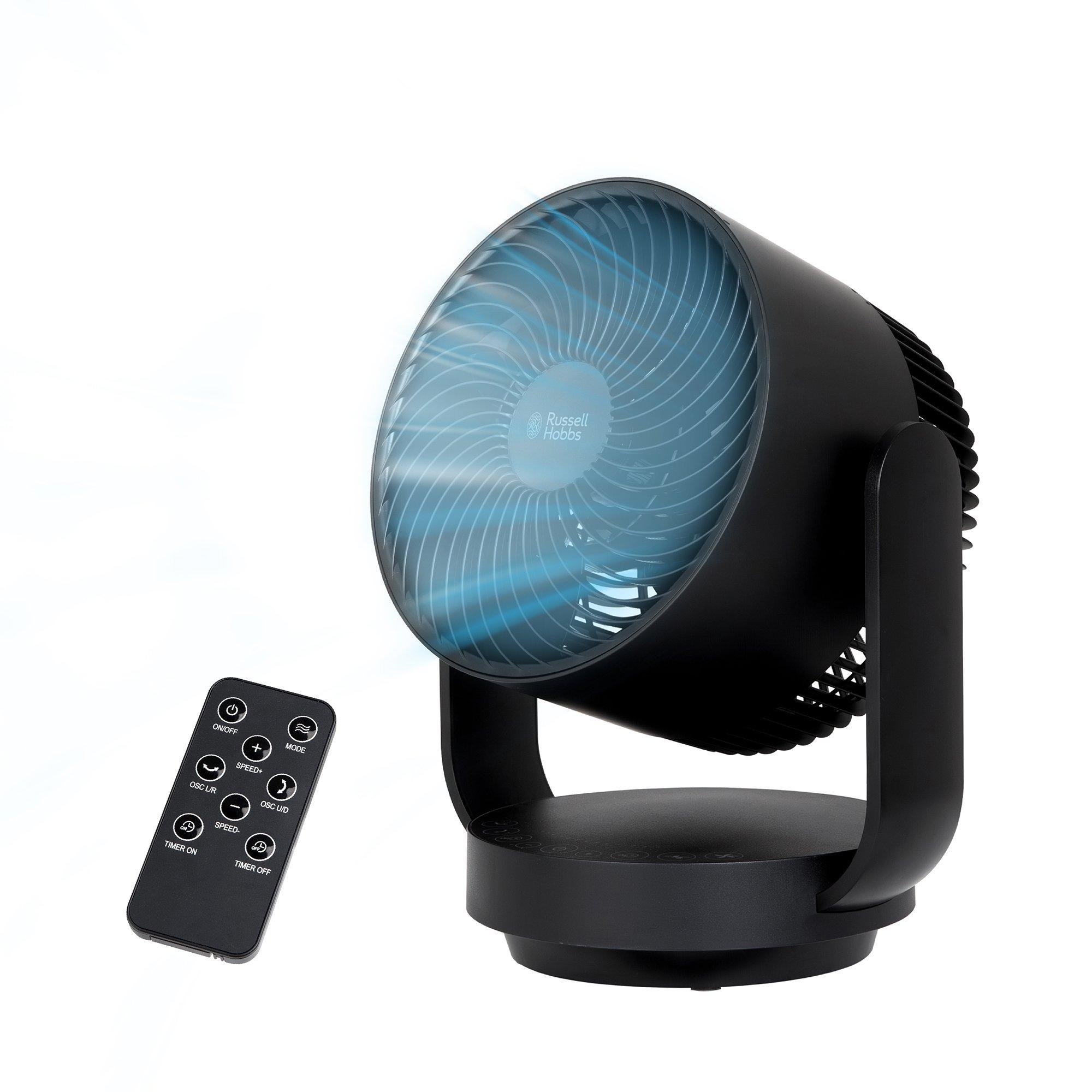 Black - Russell Hobbs - RHDCF1001B 9” Desktop Circulator Fan in Black - 14