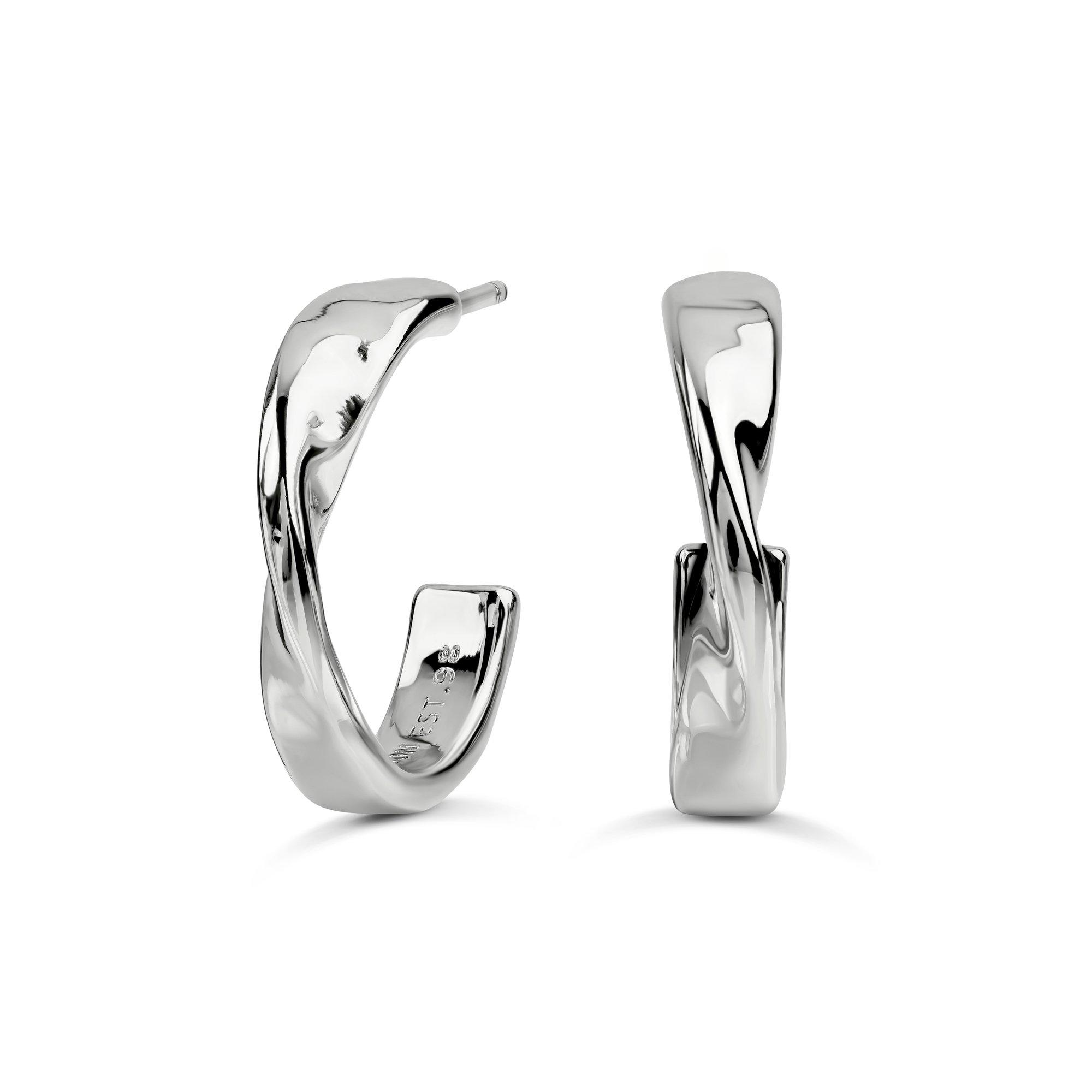 Silver - Radley - Radley Silver Plated Hammer Effect Hoops - 1