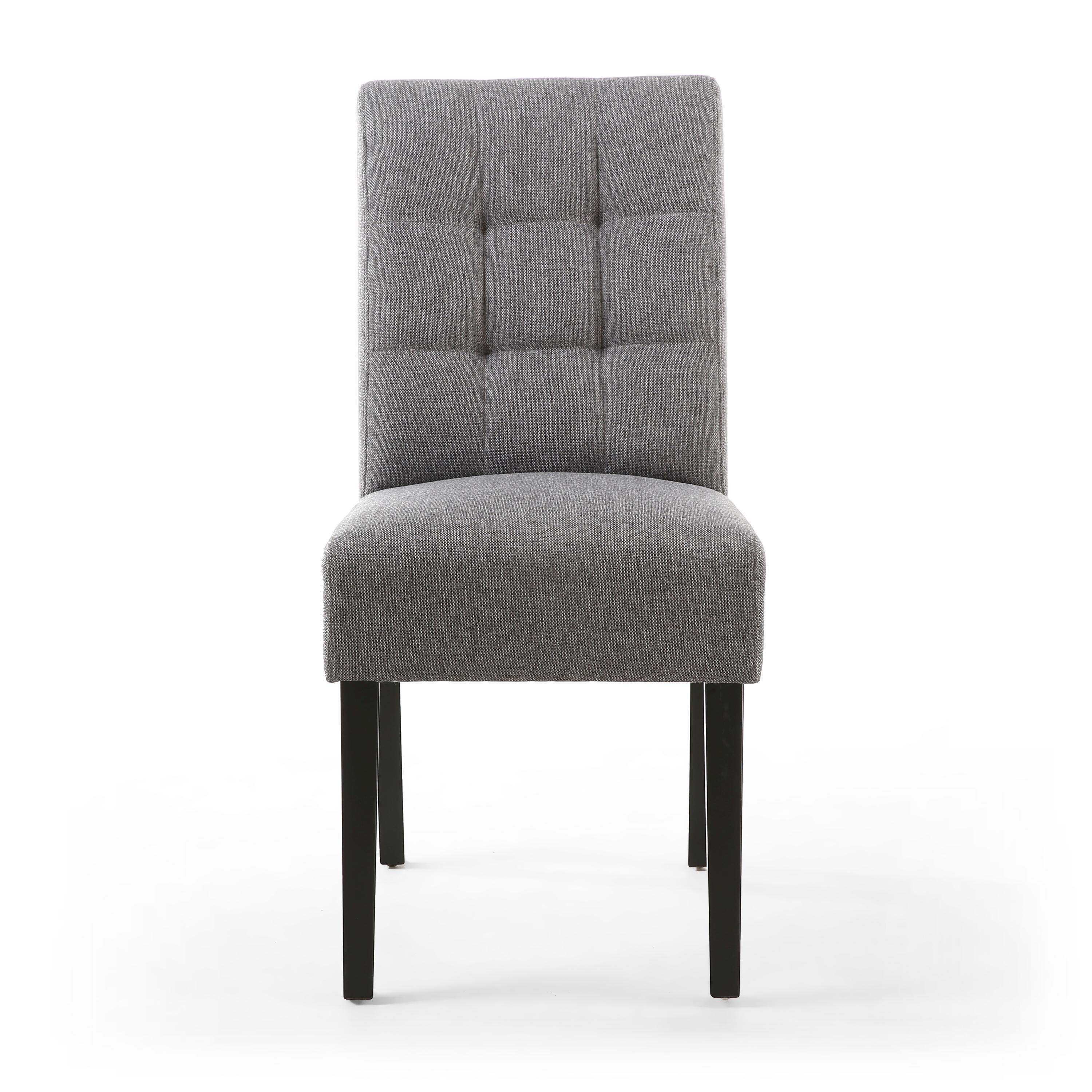 Steel Grey - Bl - Shankar - Set of 2 Oakmere Linen Dining Chairs - Steel Grey - 4