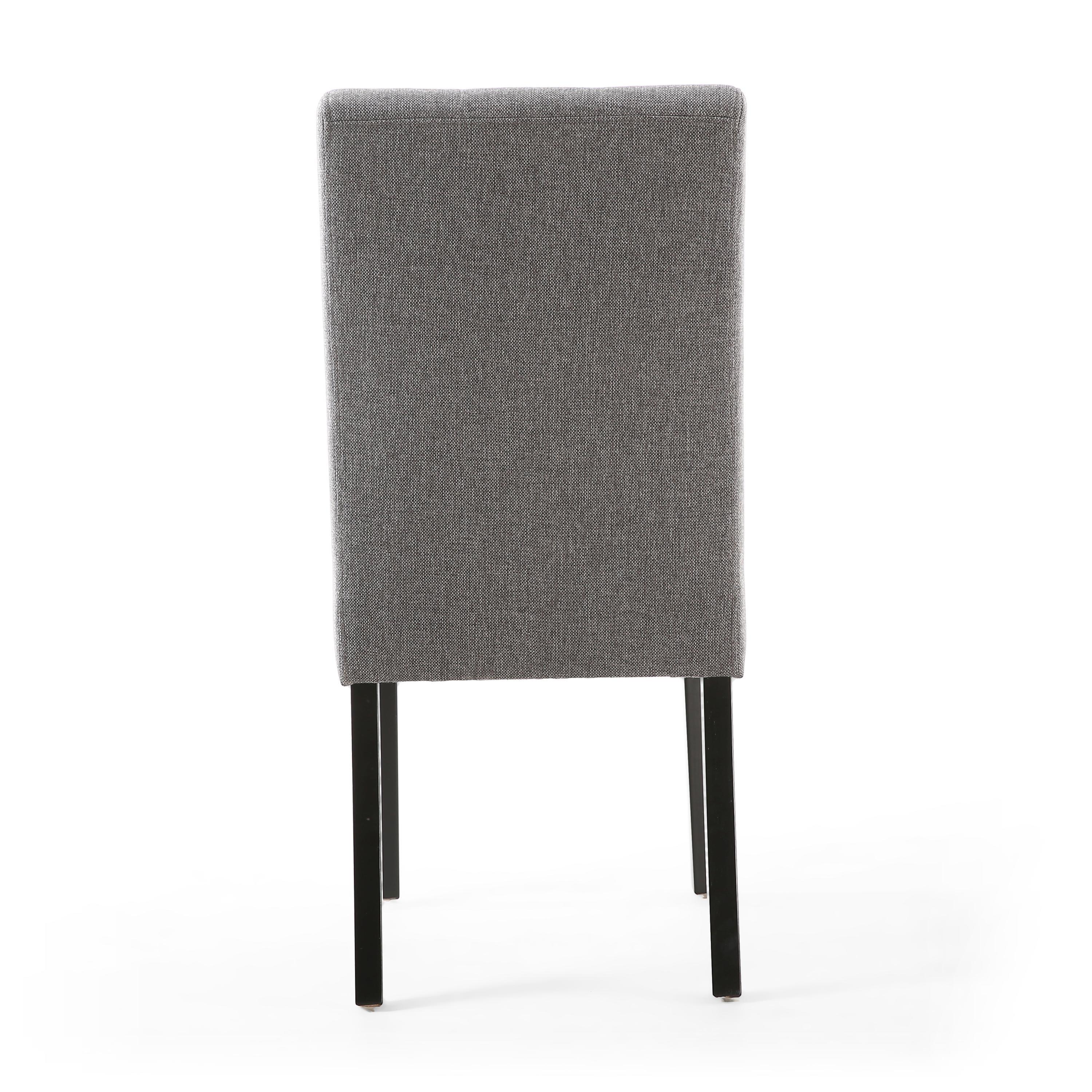 Steel Grey - Bl - Shankar - Set of 2 Oakmere Linen Dining Chairs - Steel Grey - 5