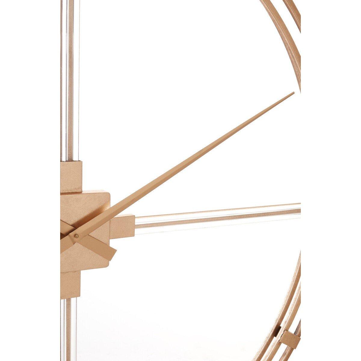 Gold - Premier Housewares - Beauly 110cm Dia Gold Finish Metal Wall Clock - 4