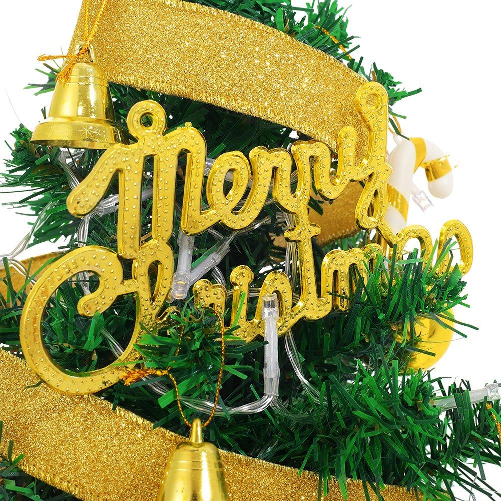 Gold And Green - LIFE IDEAS - Mini Artificial Pine Tree with Ornaments - 6