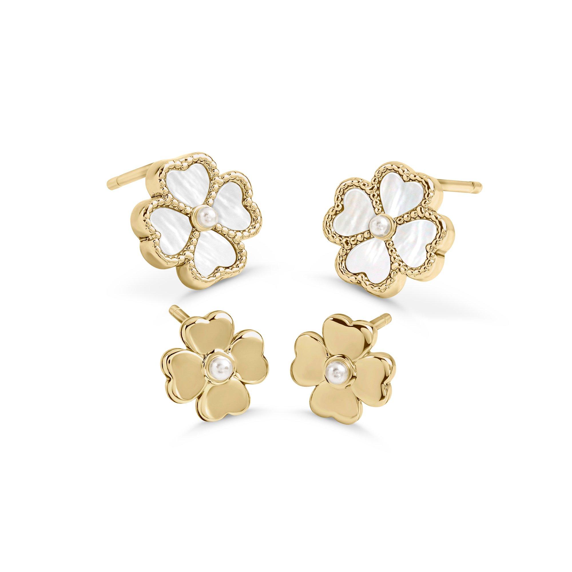 Gold - Radley - Radley 18ct Gold MOP Flower Twin Earring - 2