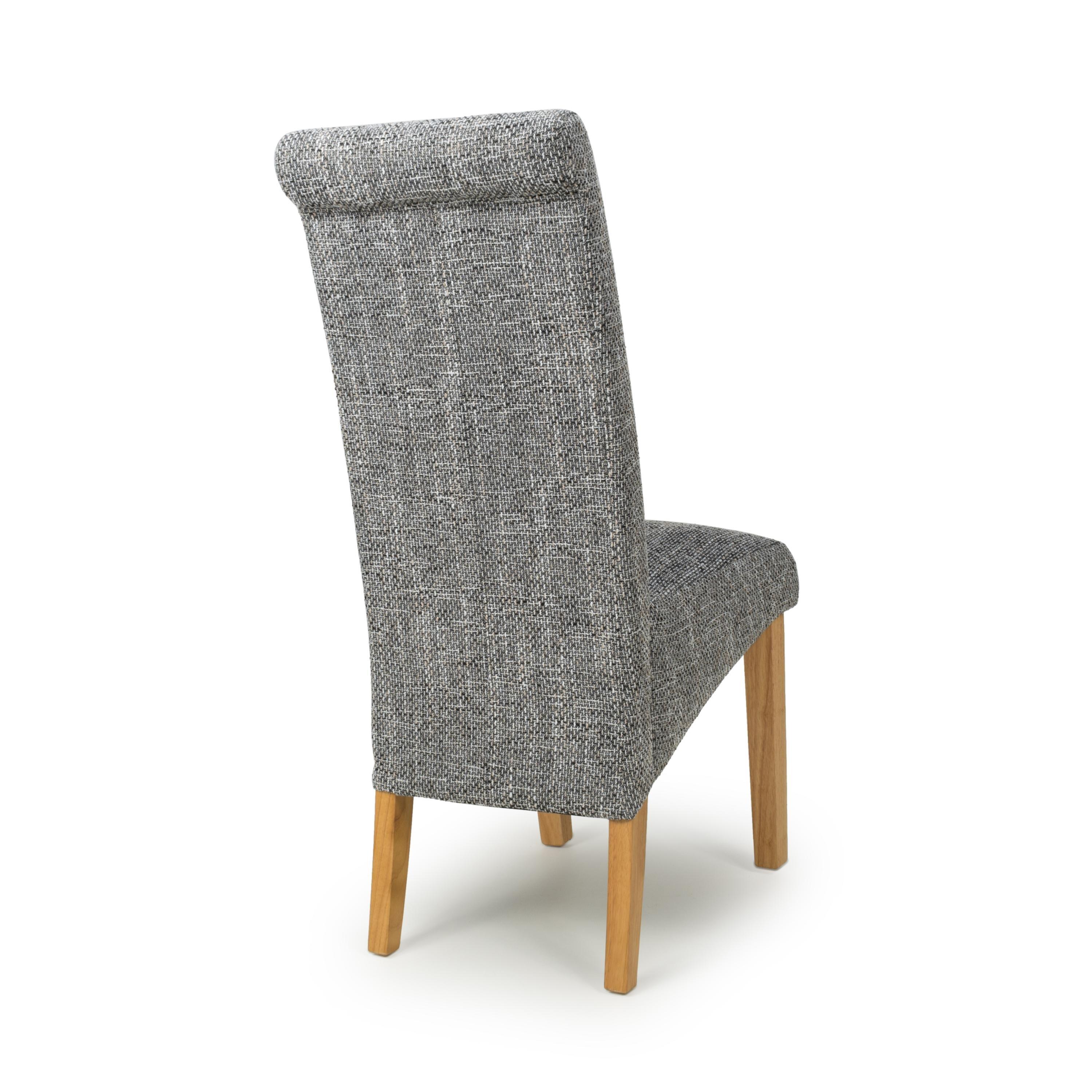 Grey - Shankar - Set of 2 Huxley Tweed Dining Chairs - 2