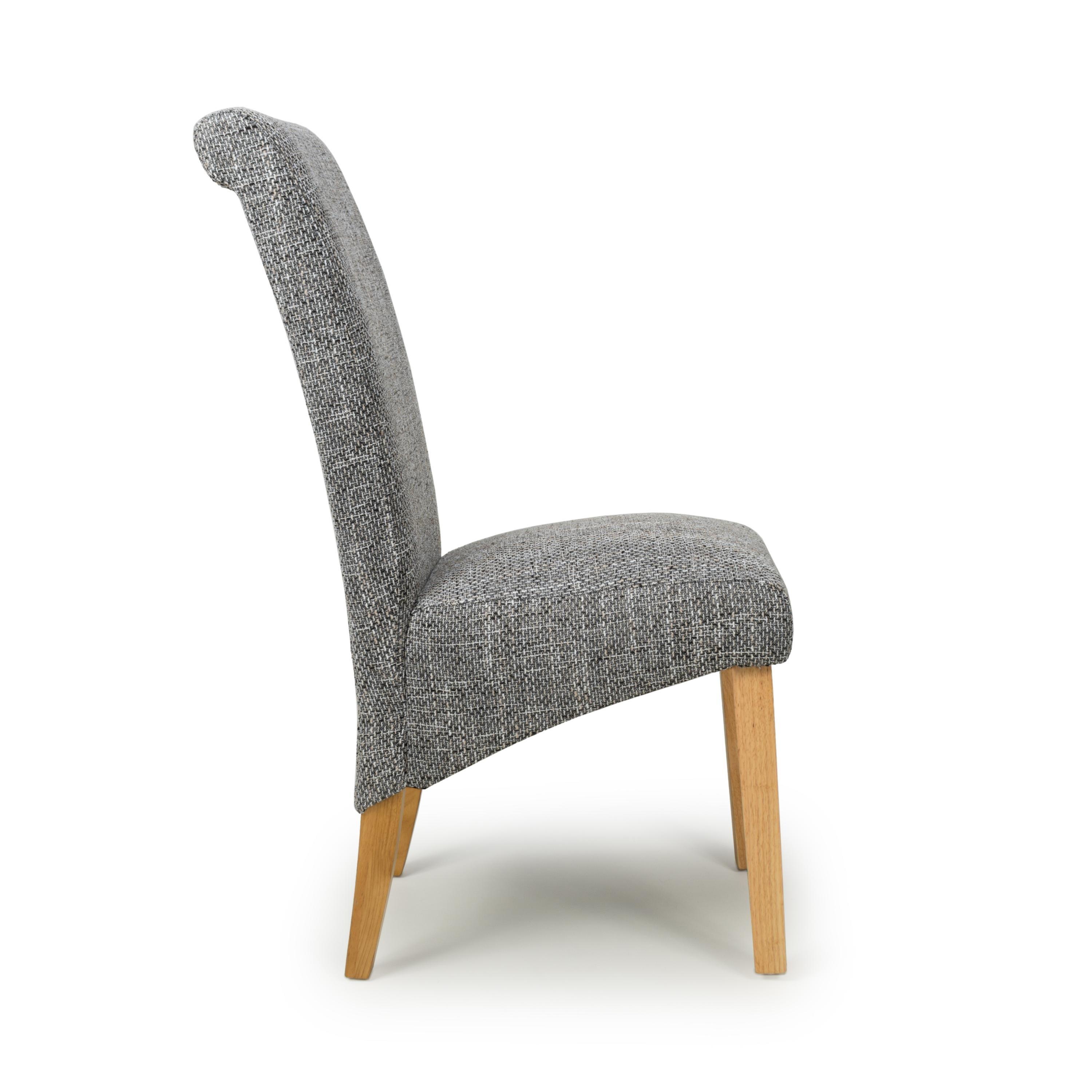 Grey - Shankar - Set of 2 Huxley Tweed Dining Chairs - 3