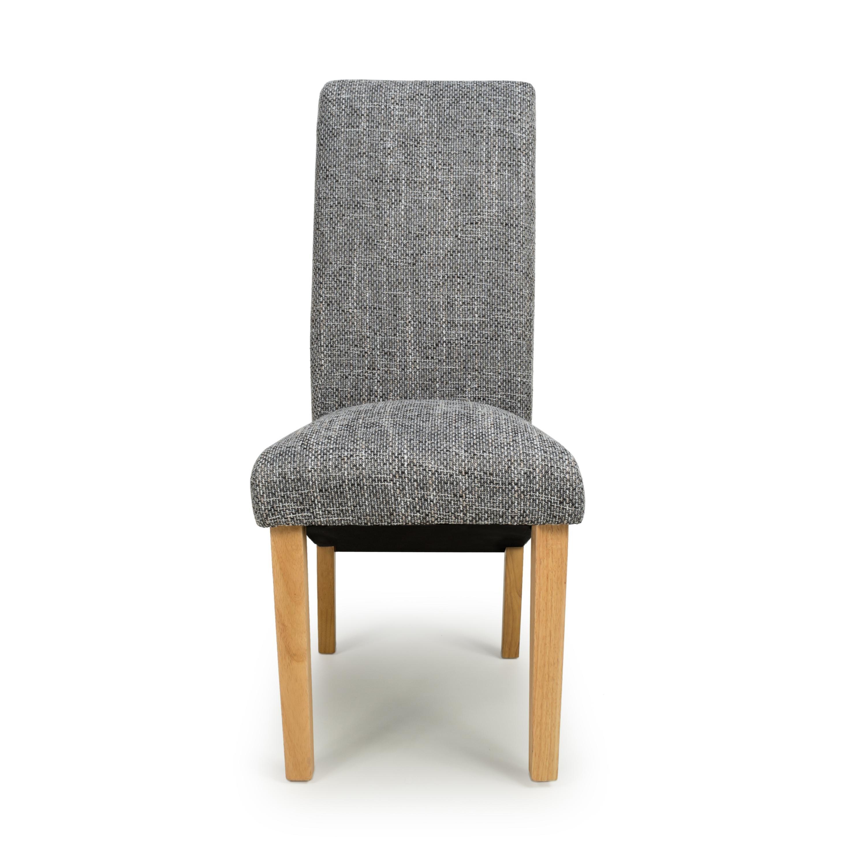 Grey - Shankar - Set of 2 Huxley Tweed Dining Chairs - 4