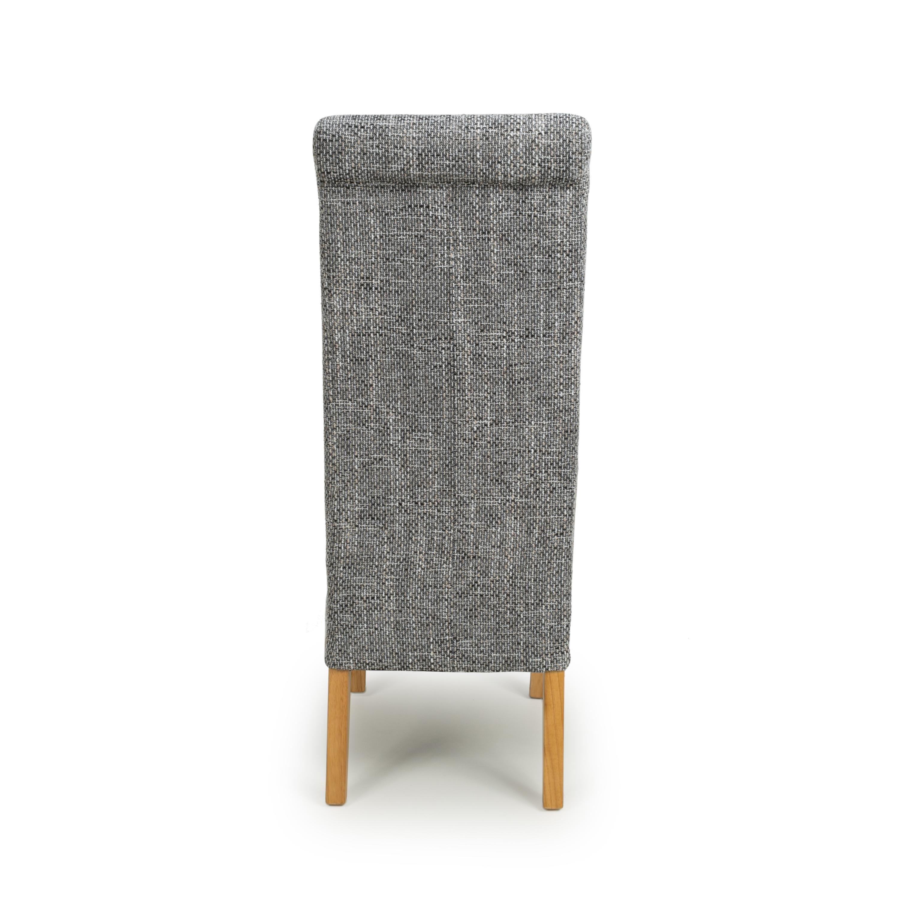 Grey - Shankar - Set of 2 Huxley Tweed Dining Chairs - 5