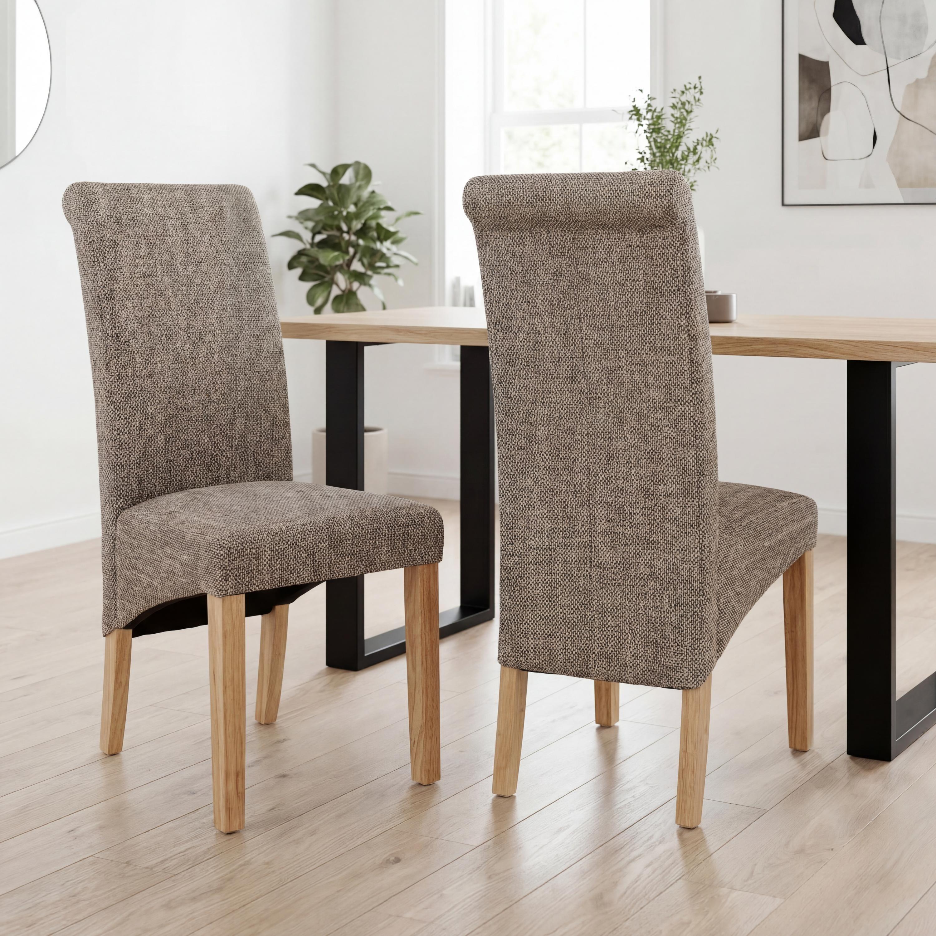Set of 2 Huxley Tweed Dining Chairs