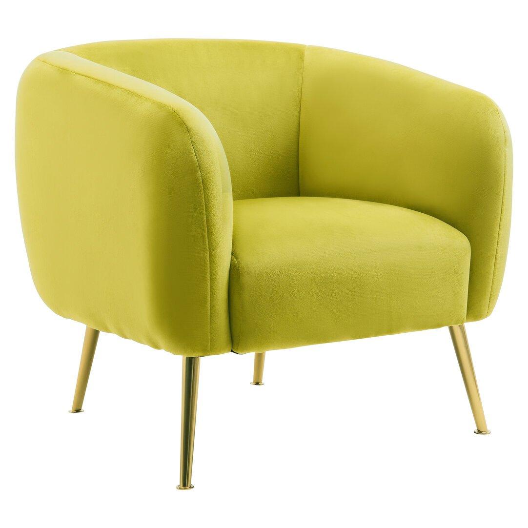 Interiors By Premier  Yasmeen Olive Velvet Armchair - Green