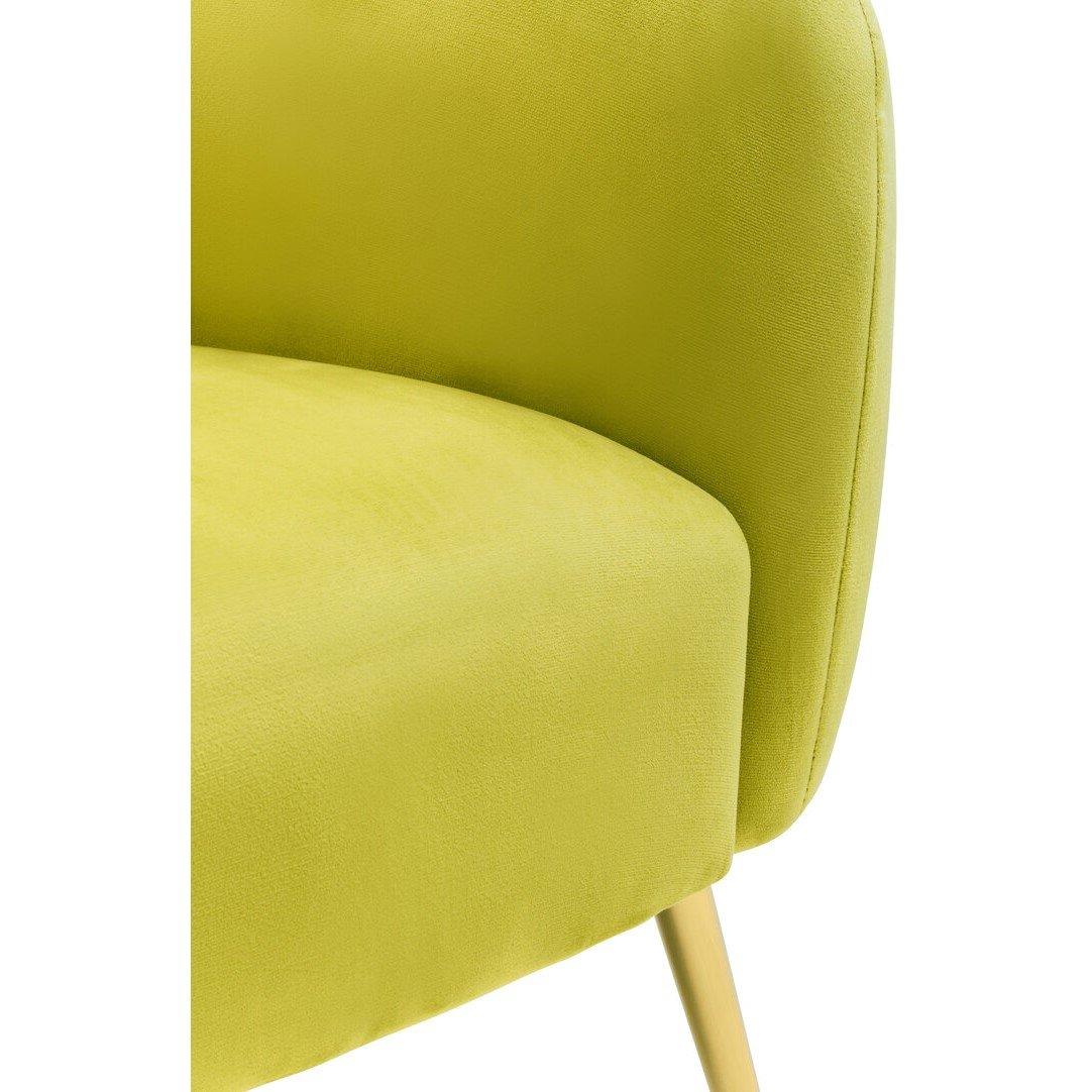 Green - Interiors by Premier - Yasmeen Olive Velvet Armchair - 4