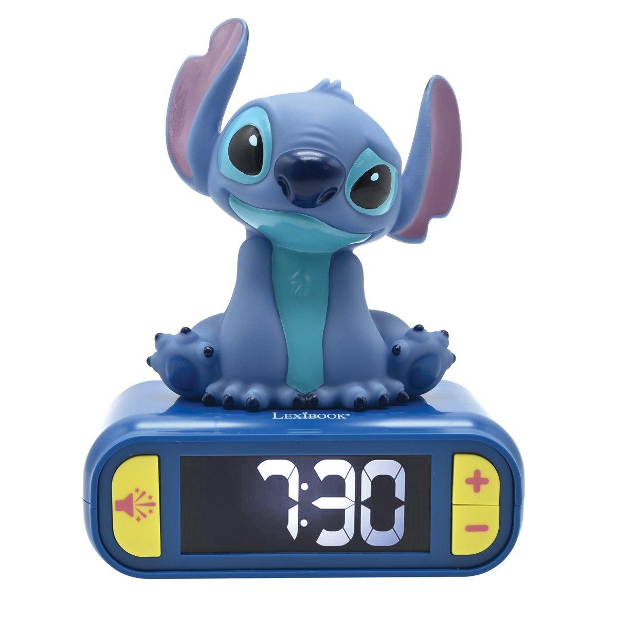 Multi - Lexibook - 3D Disney Stitch Childrens Clock with Night Light - 1