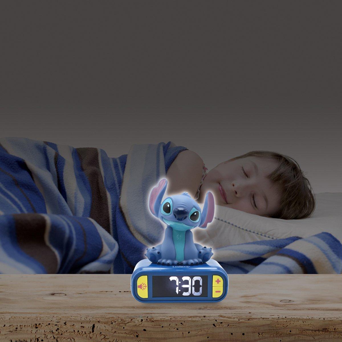 Multi - Lexibook - 3D Disney Stitch Childrens Clock with Night Light - 4