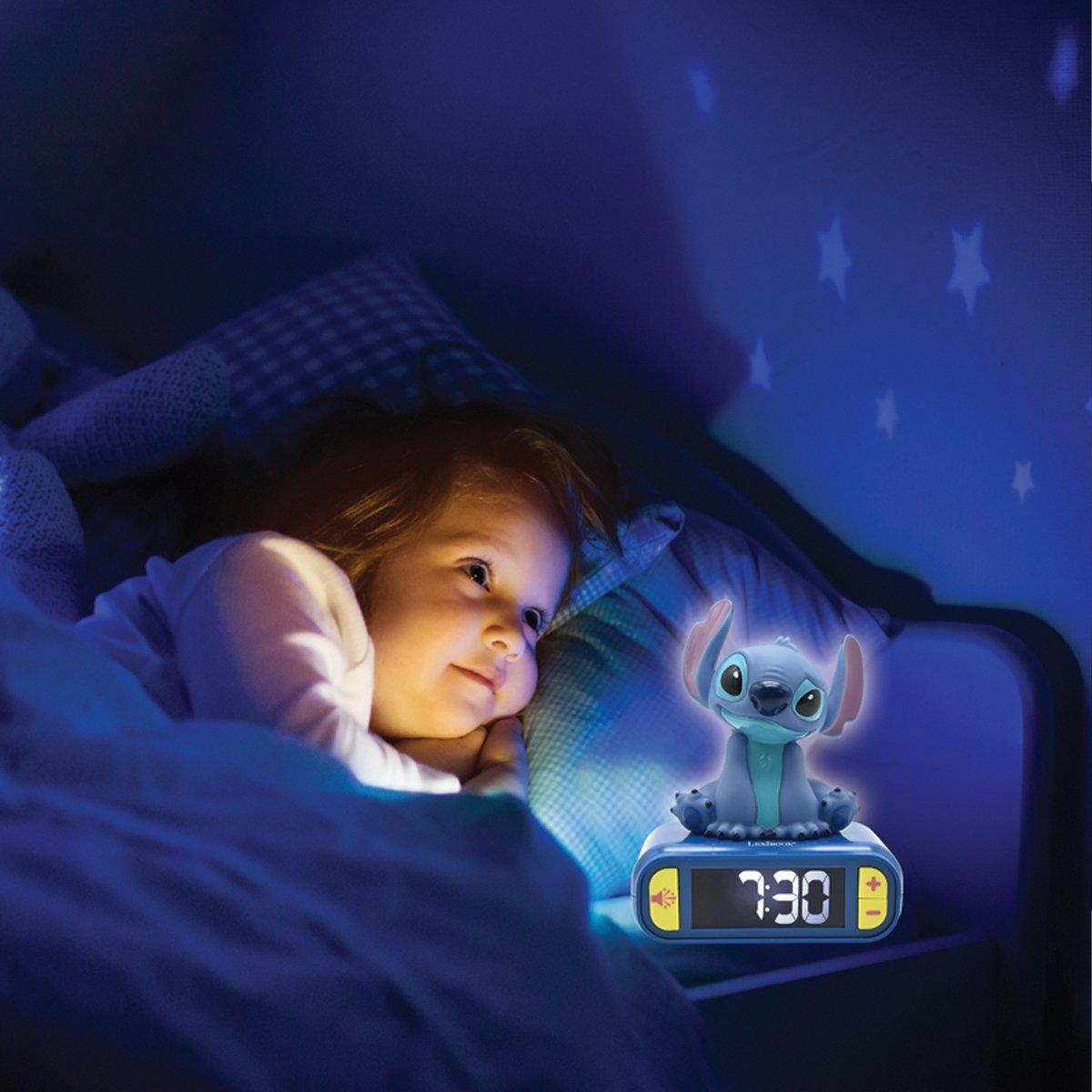 Multi - Lexibook - 3D Disney Stitch Childrens Clock with Night Light - 5