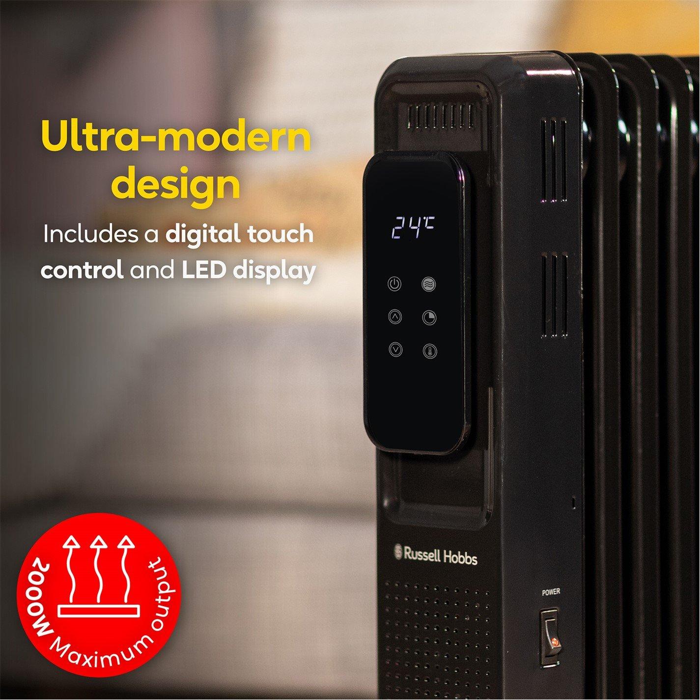 Black - Russell Hobbs - Russell Hobbs RHOFR2009B-D Oil Filled Radiator - 5