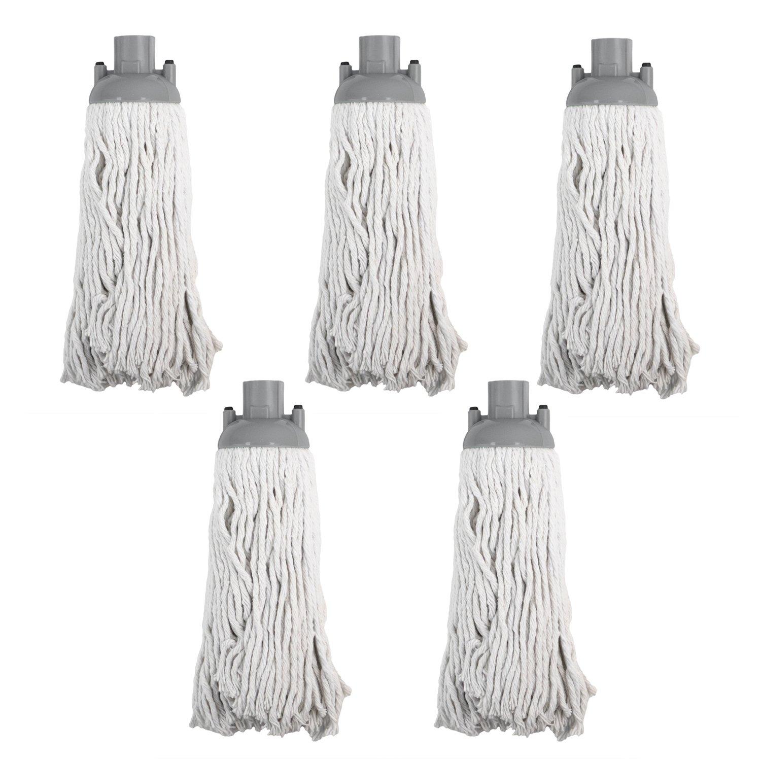 Grey - JVL - JVL String Mop Head Replacement - Grey (Pack of 5) - 1