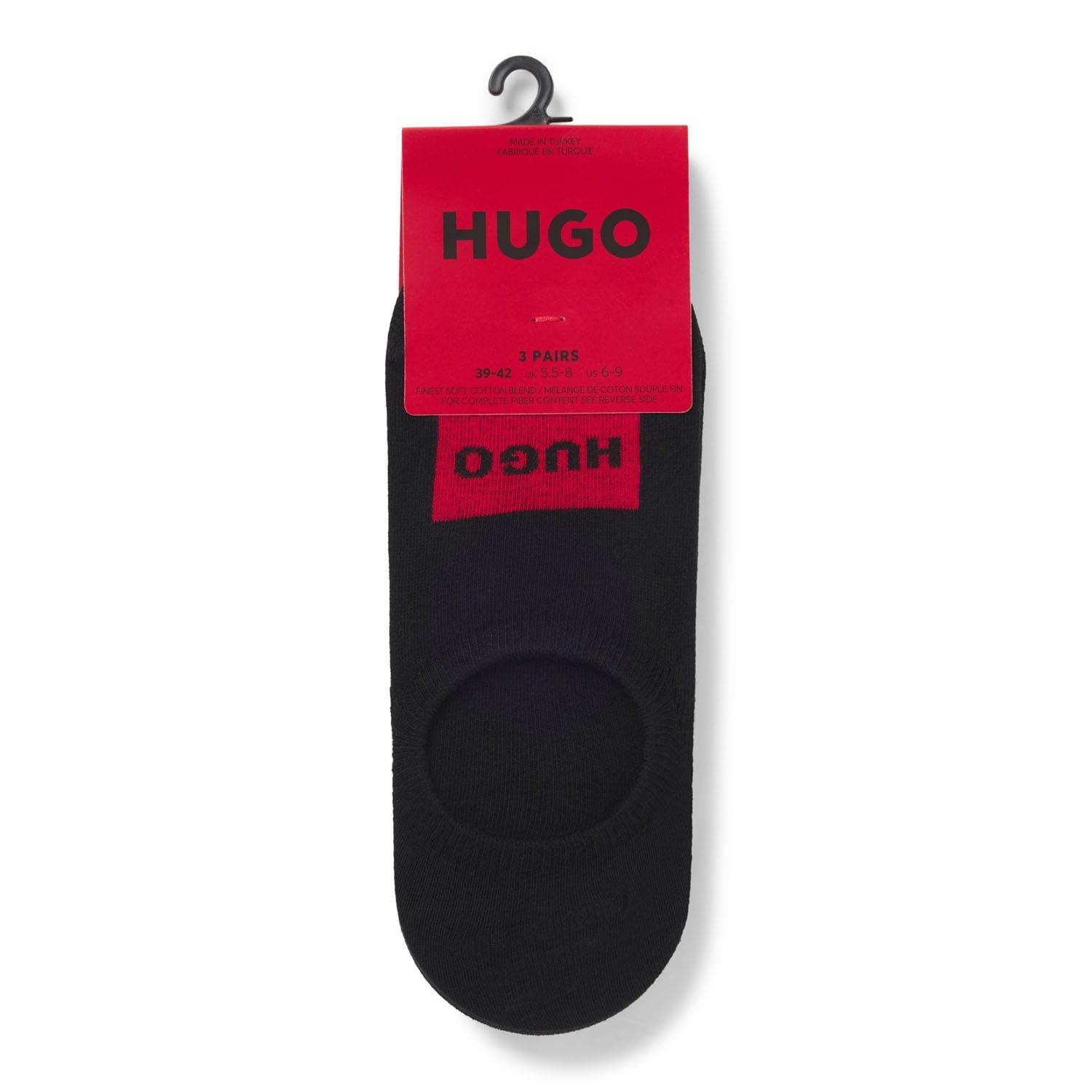Black - Hugo - 3 Pack of Invisible Socks - 3