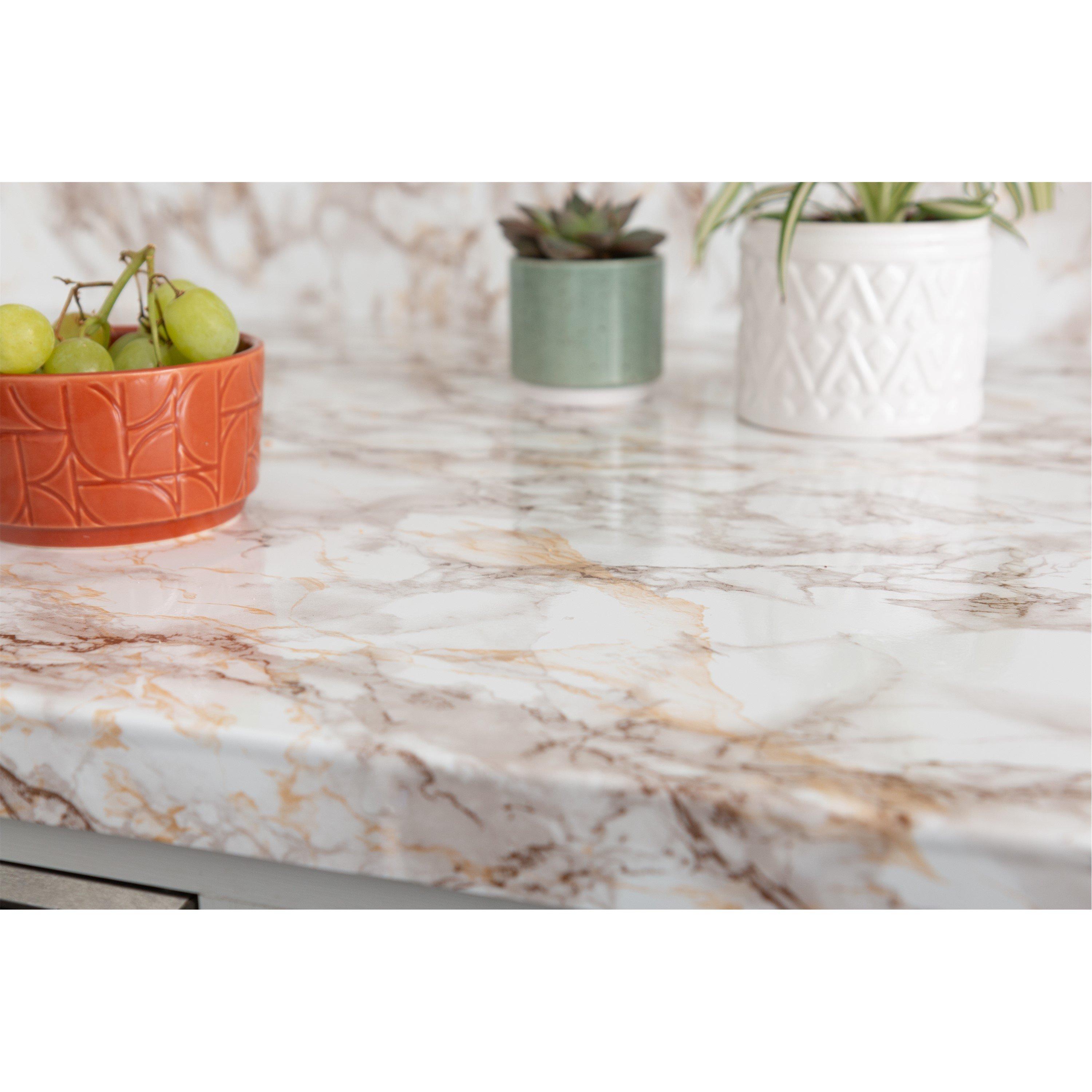 Brown - D C Fix - dc fix Marble Brown Self Adhesive Vinyl Pack 3 - 2