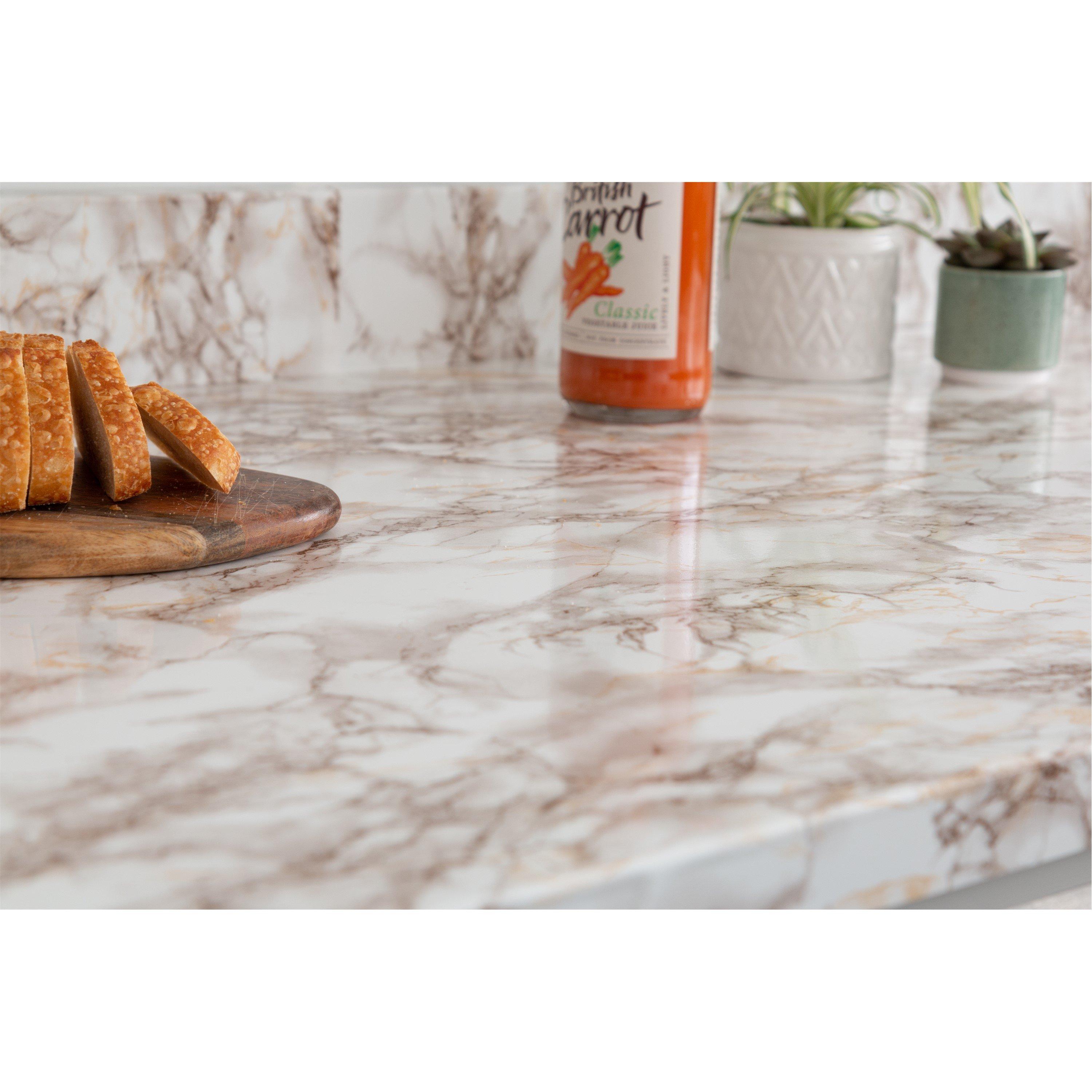 Brown - D C Fix - dc fix Marble Brown Self Adhesive Vinyl Pack 3 - 4