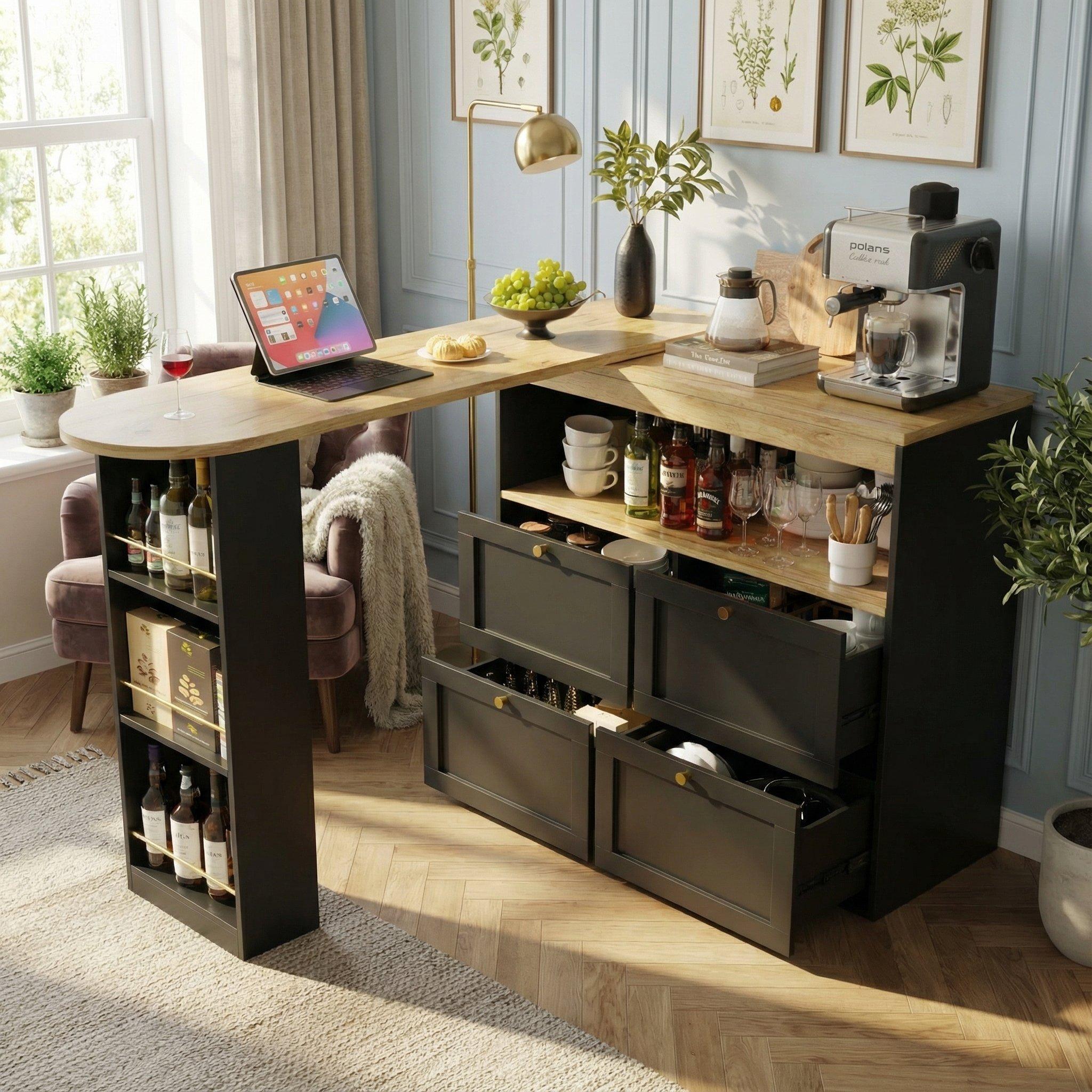 Black - Urban Meuble - Modern Black Utility Storage Cabinet - 3