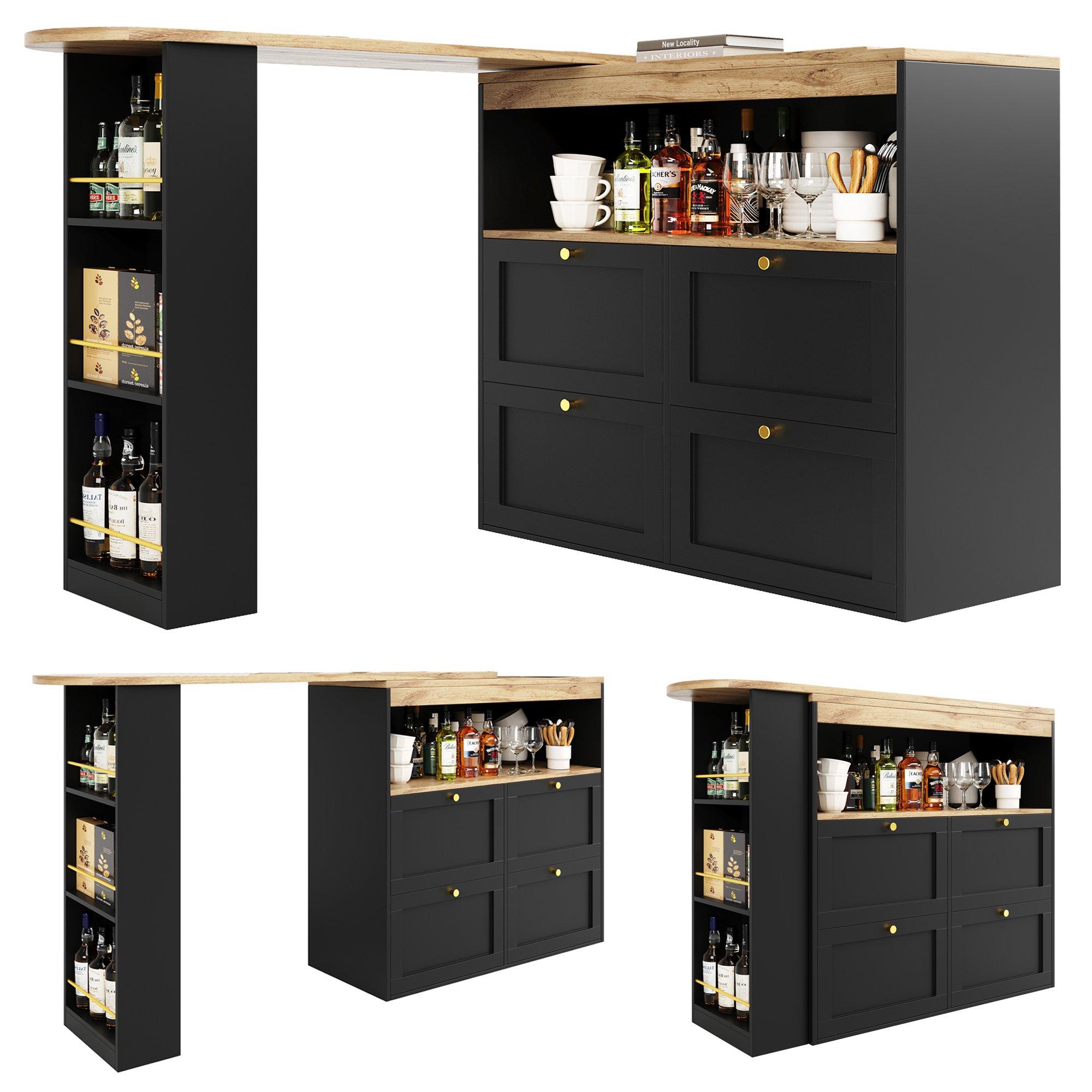 Black - Urban Meuble - Modern Black Utility Storage Cabinet - 5