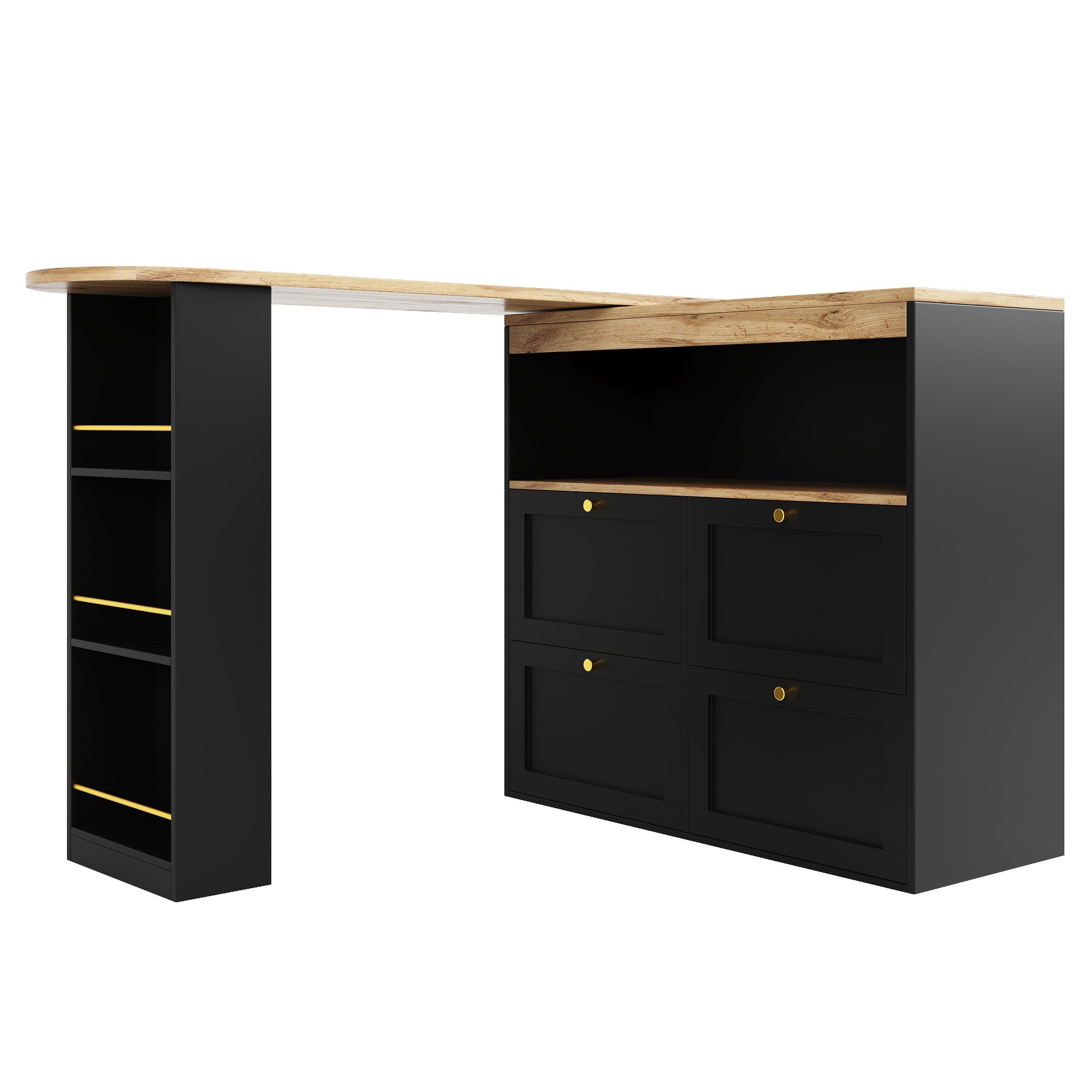 Black - Urban Meuble - Modern Black Utility Storage Cabinet - 9