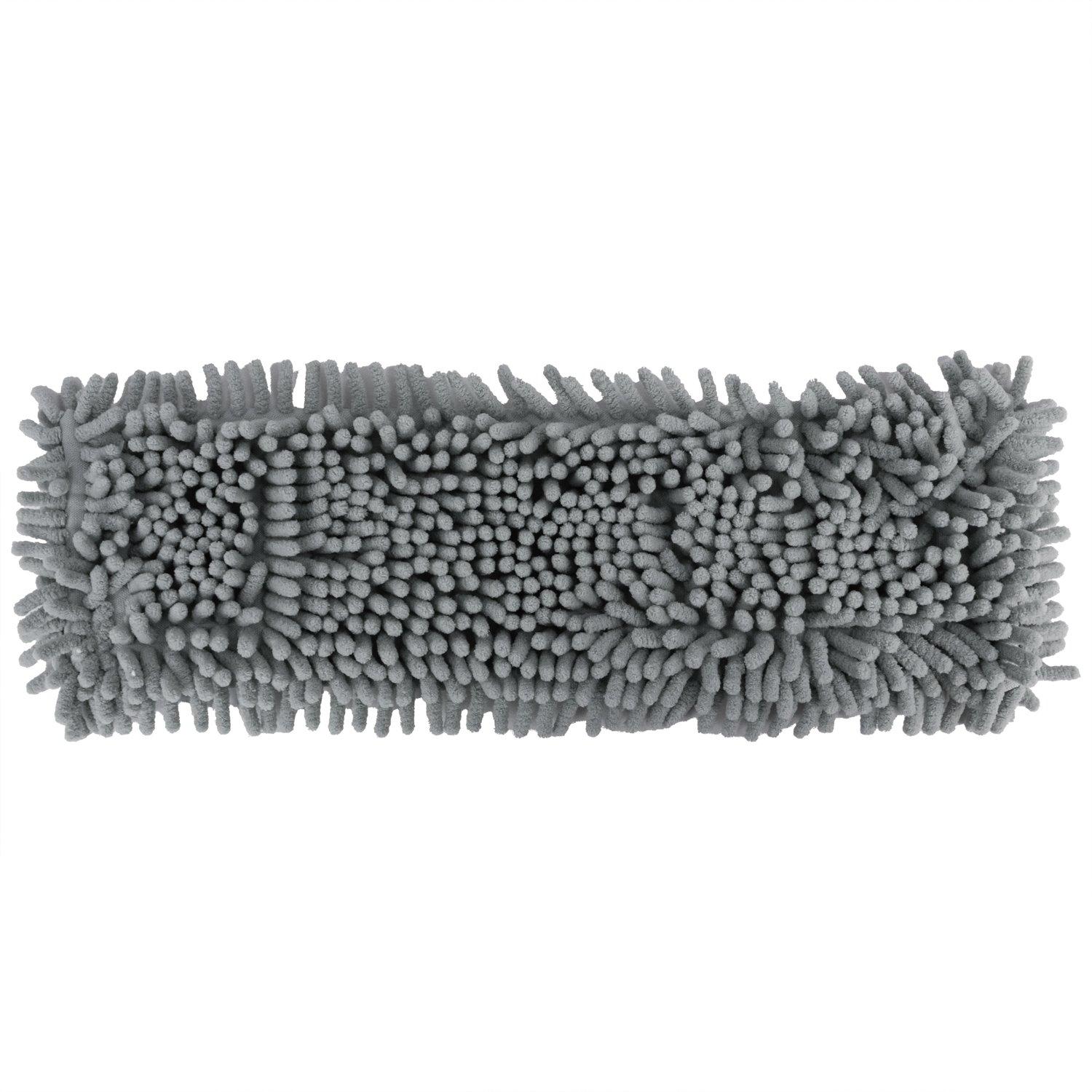 Grey - JVL - JVL Extendable Chenille Mop + 2 Replacement Heads - 9