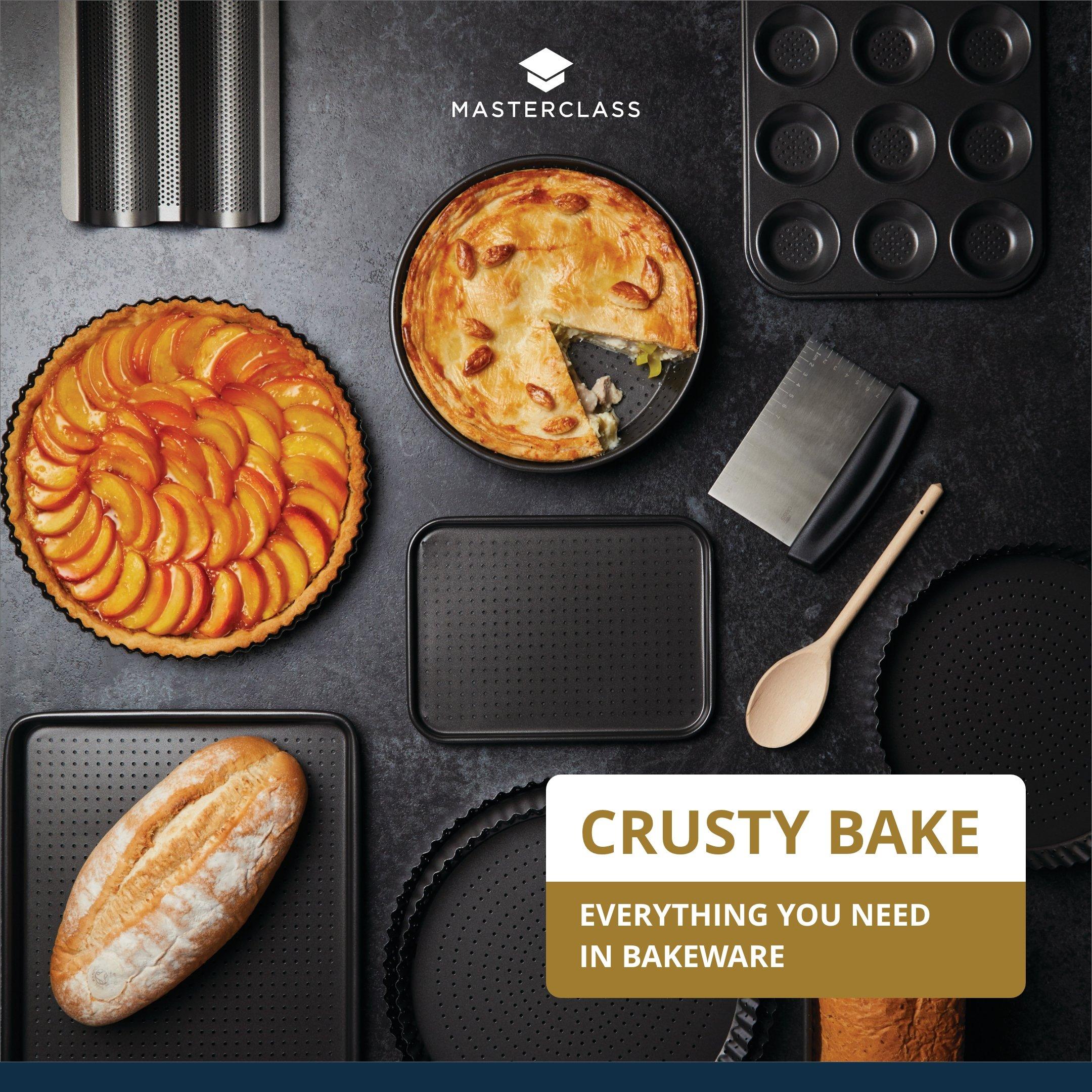 Black - MasterClass - MasterClass Non-stick Fluted Round Quiche Tin - 6
