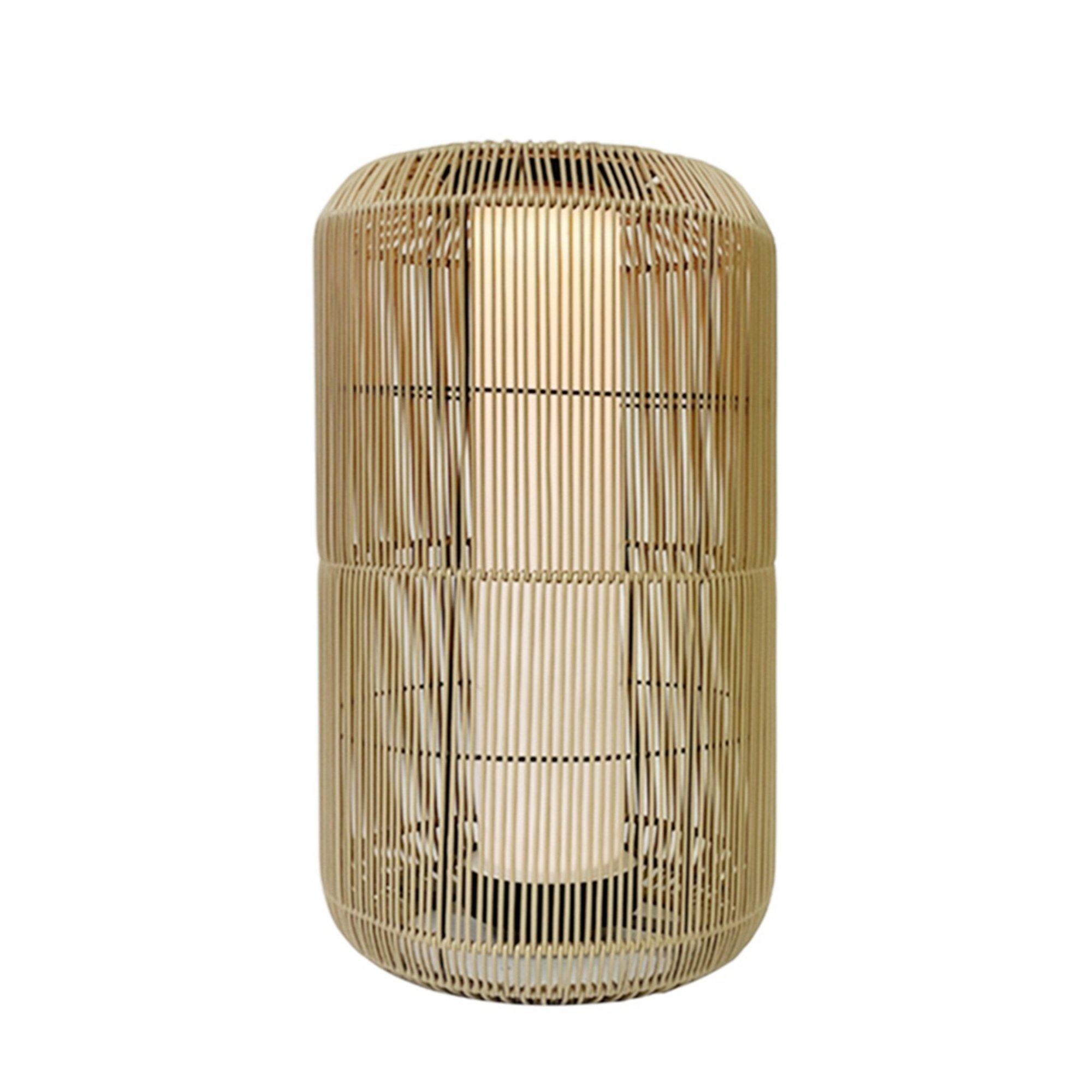 Natural - K Living - Rao Large Rattan Solar Rechargeable Lamp - 2