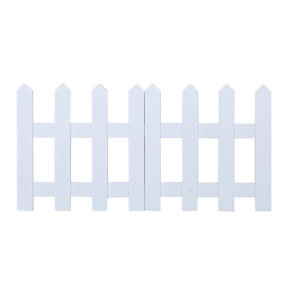 White - LIFE IDEAS - Wooden Tree Picket Fence Decoration - 3
