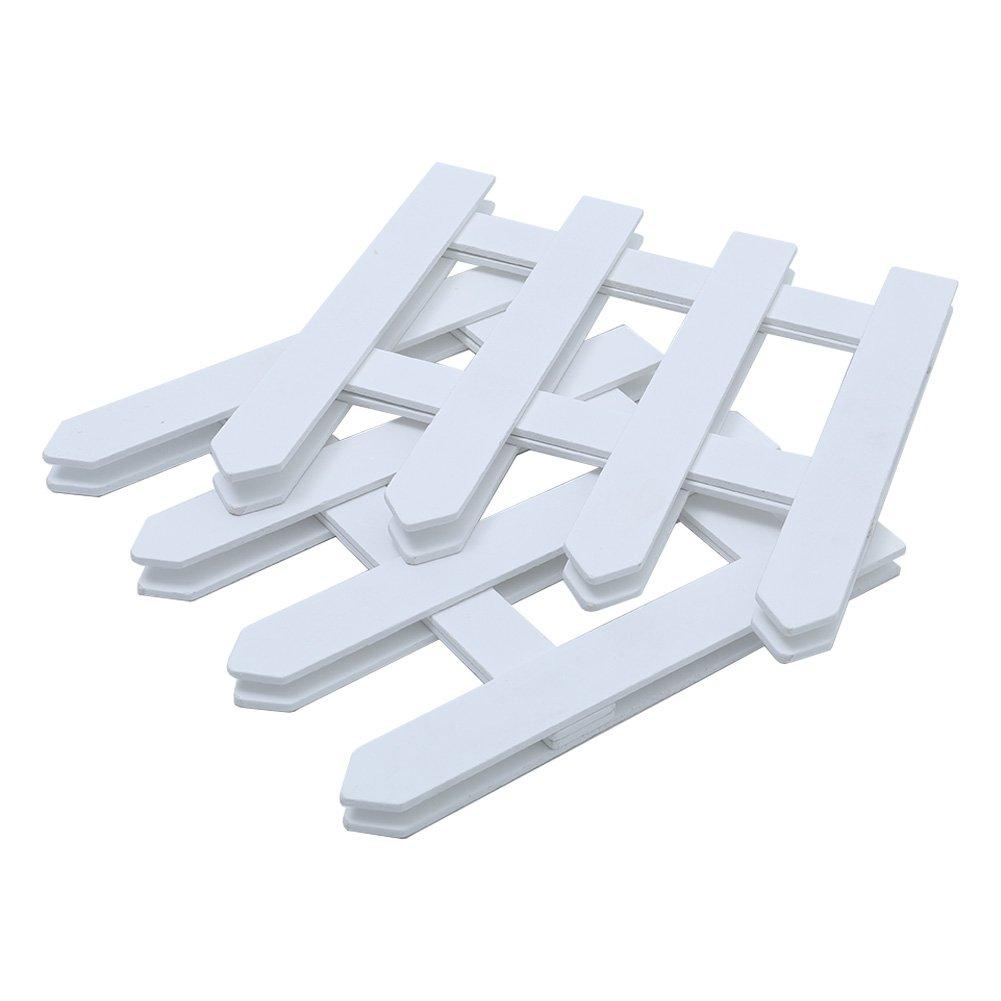 White - LIFE IDEAS - Wooden Tree Picket Fence Decoration - 6