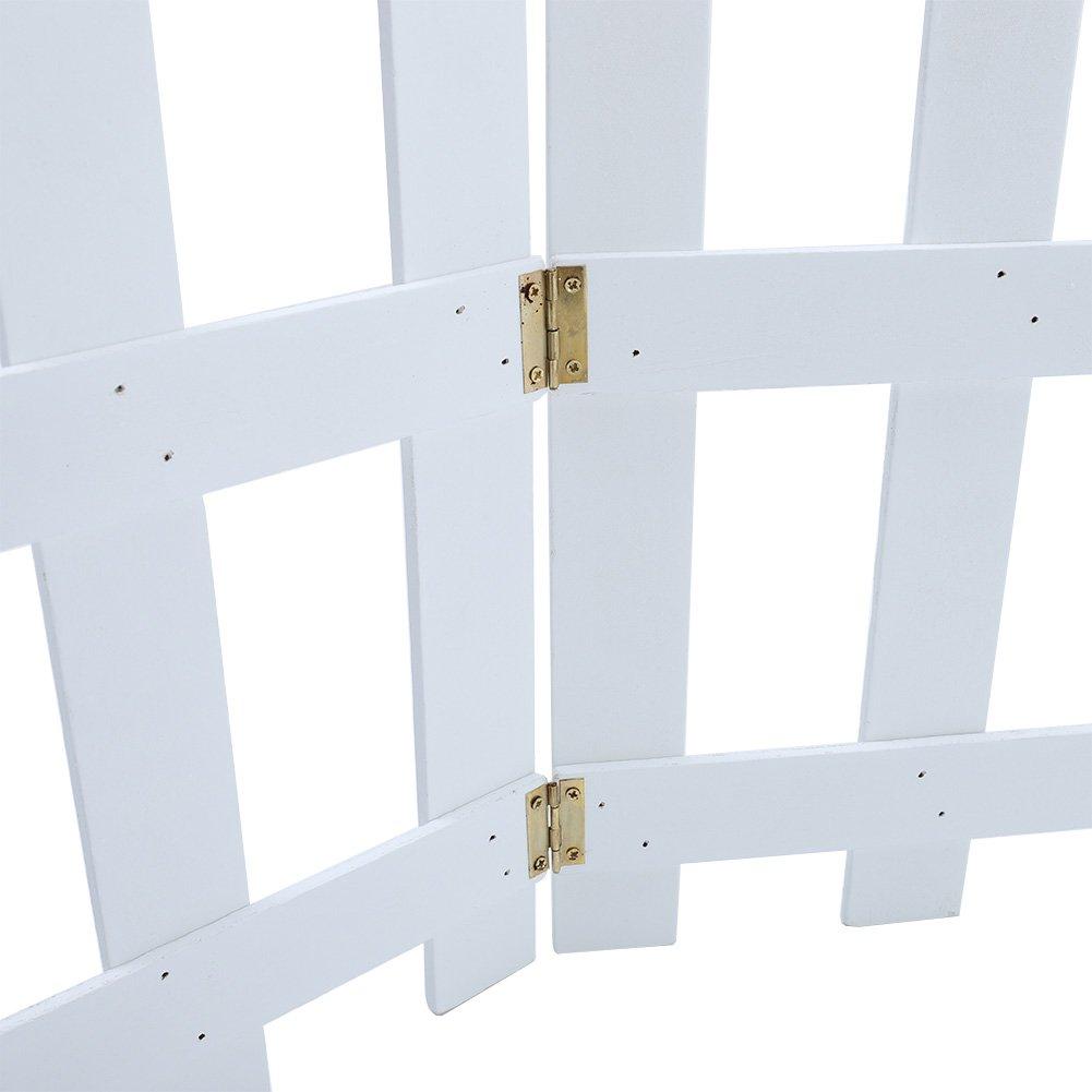 White - LIFE IDEAS - Wooden Tree Picket Fence Decoration - 7