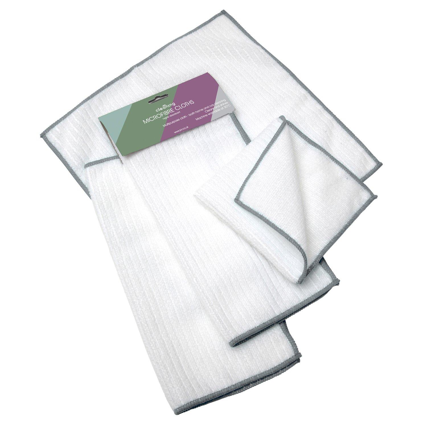 Grey - JVL - JVL Microfibre Cleaning Cloth - White/Grey - 1