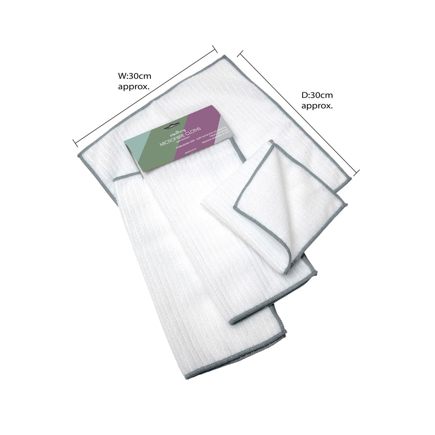 Grey - JVL - JVL Microfibre Cleaning Cloth - White/Grey - 5
